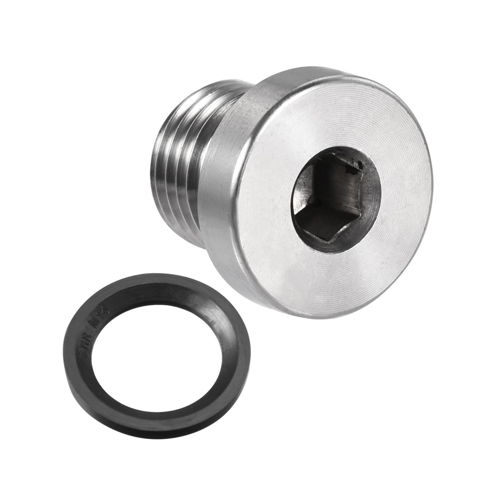 Stainless Steel Inner Hex Head M14x1.5 Pipe Fitting Plug with Seal Ring