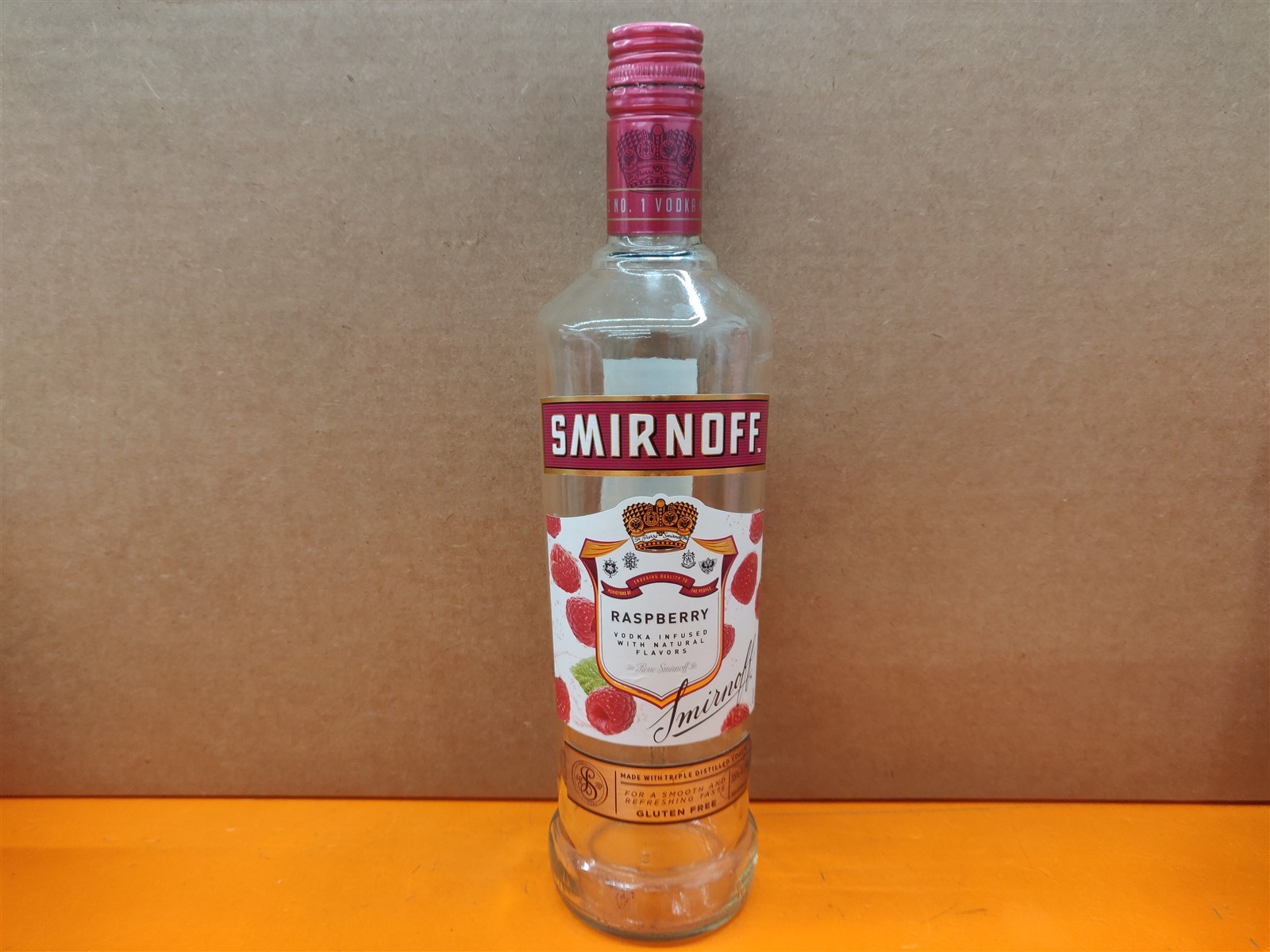 ⭐️⭐️⭐️⭐️⭐️ EMPTY 750mL Smirnoff Raspberry Clear Glass Bottle for Crafts/Upcycle