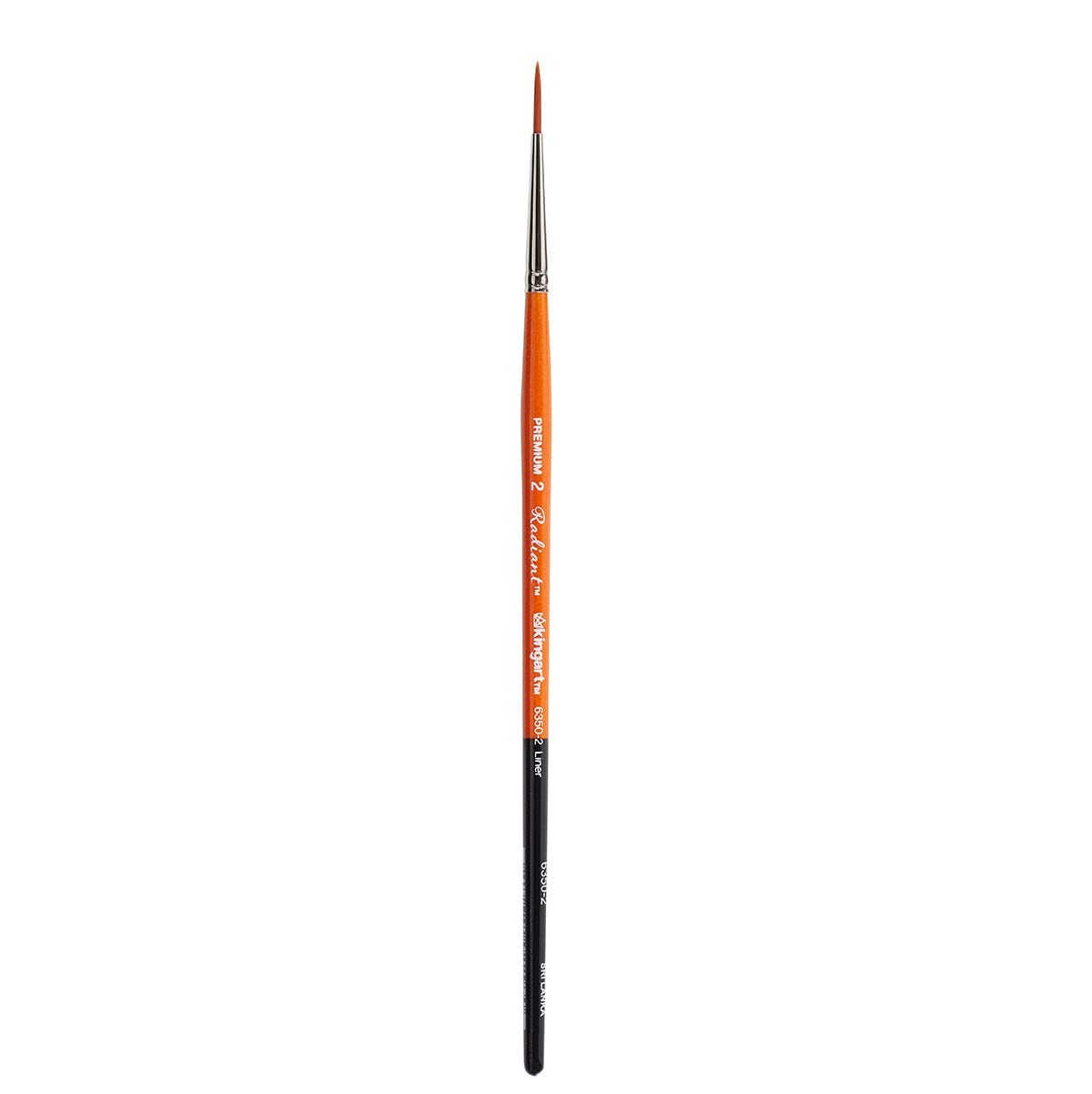 KINGART Radiant 6350-2 Liner Golden Synthetic Brush for Acrylic,Oil & Watercolor