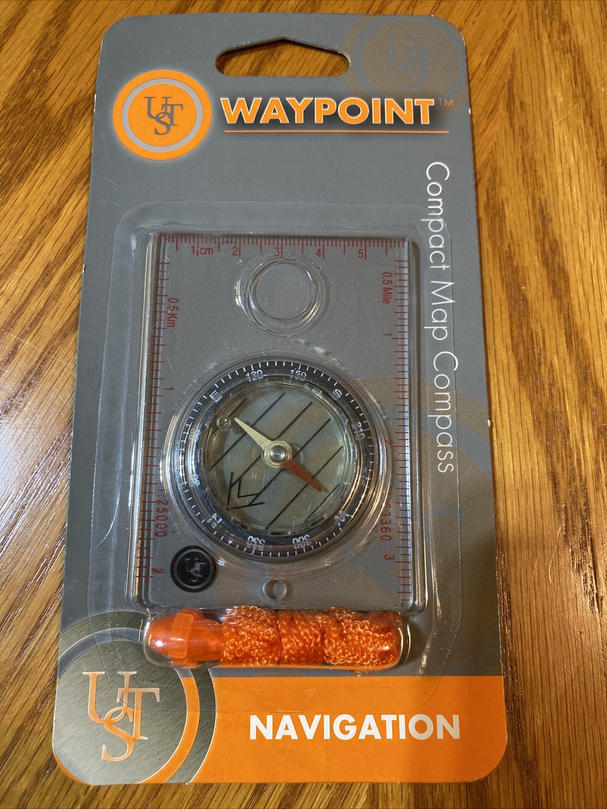 UST Ultimate Survival Technologies Waypoint Compact Liquid Filled Compass 3”x2.3