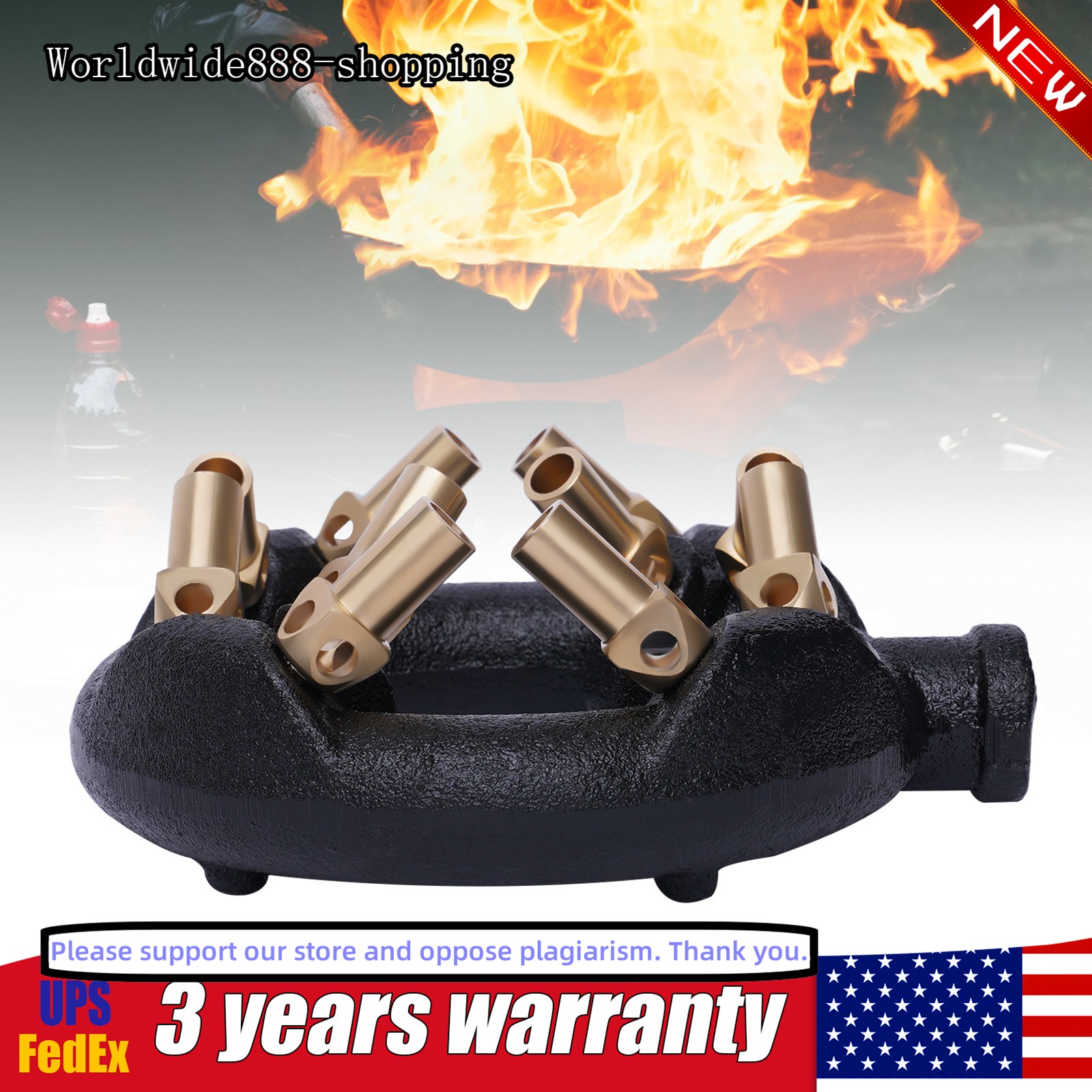 80,000 BTU/hour Natural Gas Fuel 10 Head Jet Burner High Burning Power Commerce