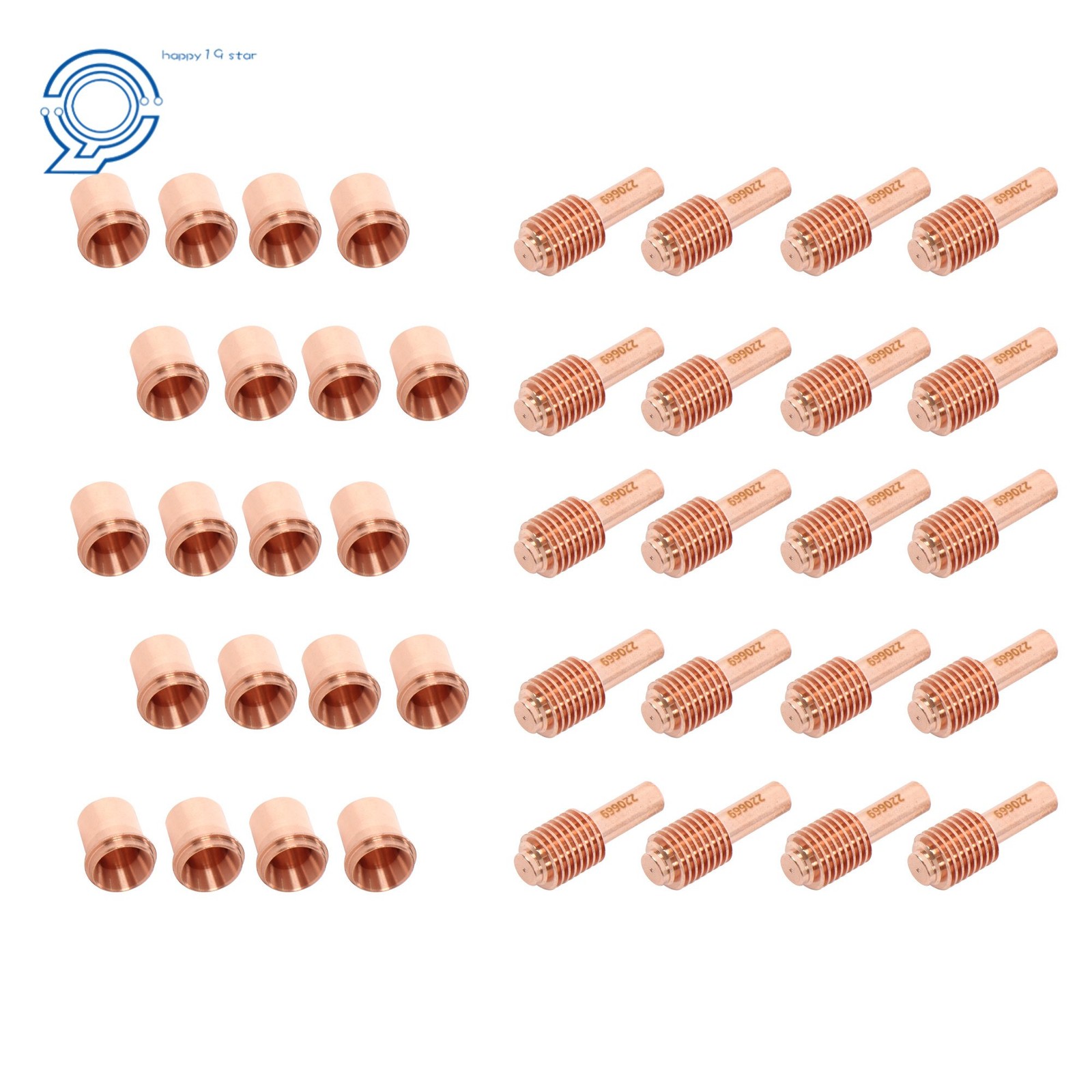 220669 Electrodes 20Pcs and 220671 Tips 20Pcs for 45 Plasma Torch Consumables