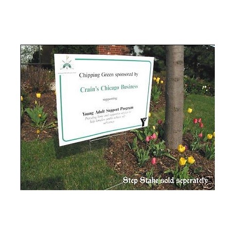 18" x 24" 4mm WHITE corrugated plastic yard bandit road side sign blank 10/PK