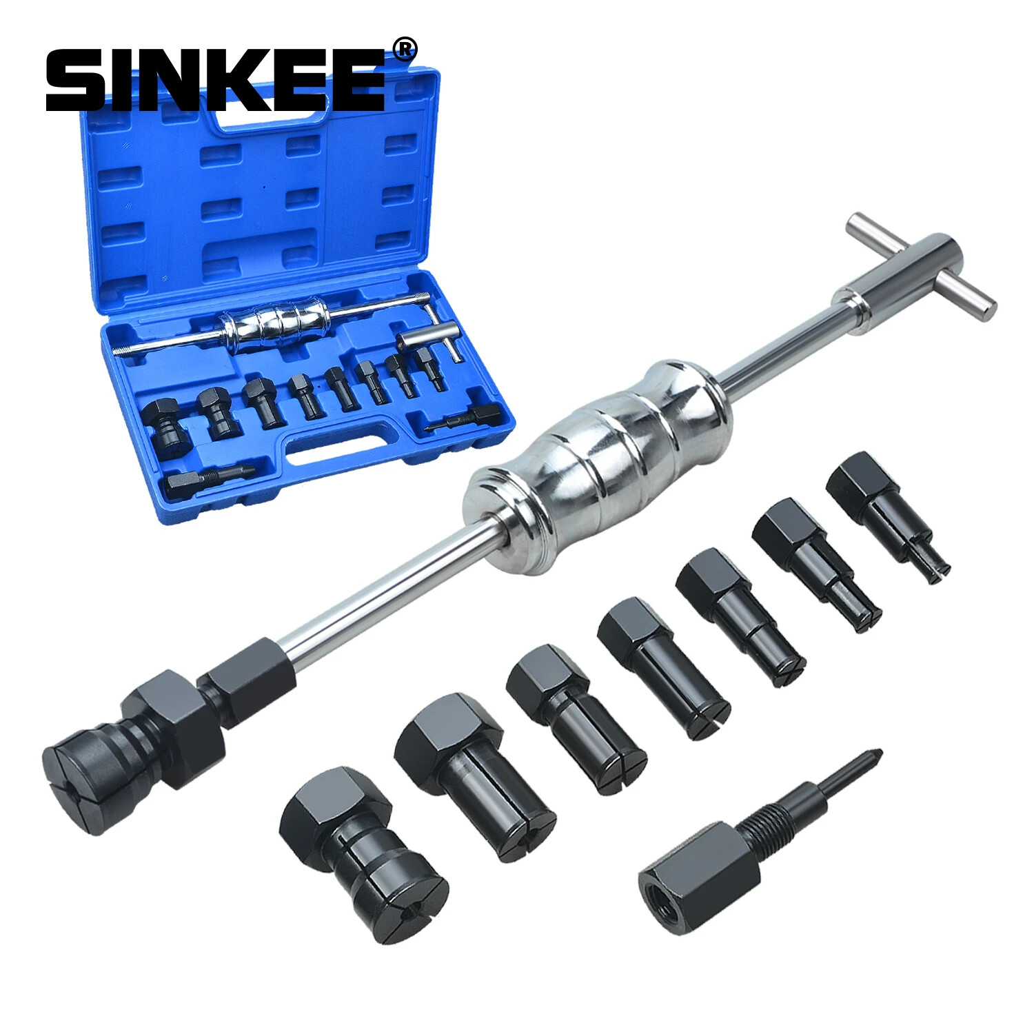 12Pc Internal Bearing Remover Slide Hammer Set Blind Hole Inner Bearing Puller