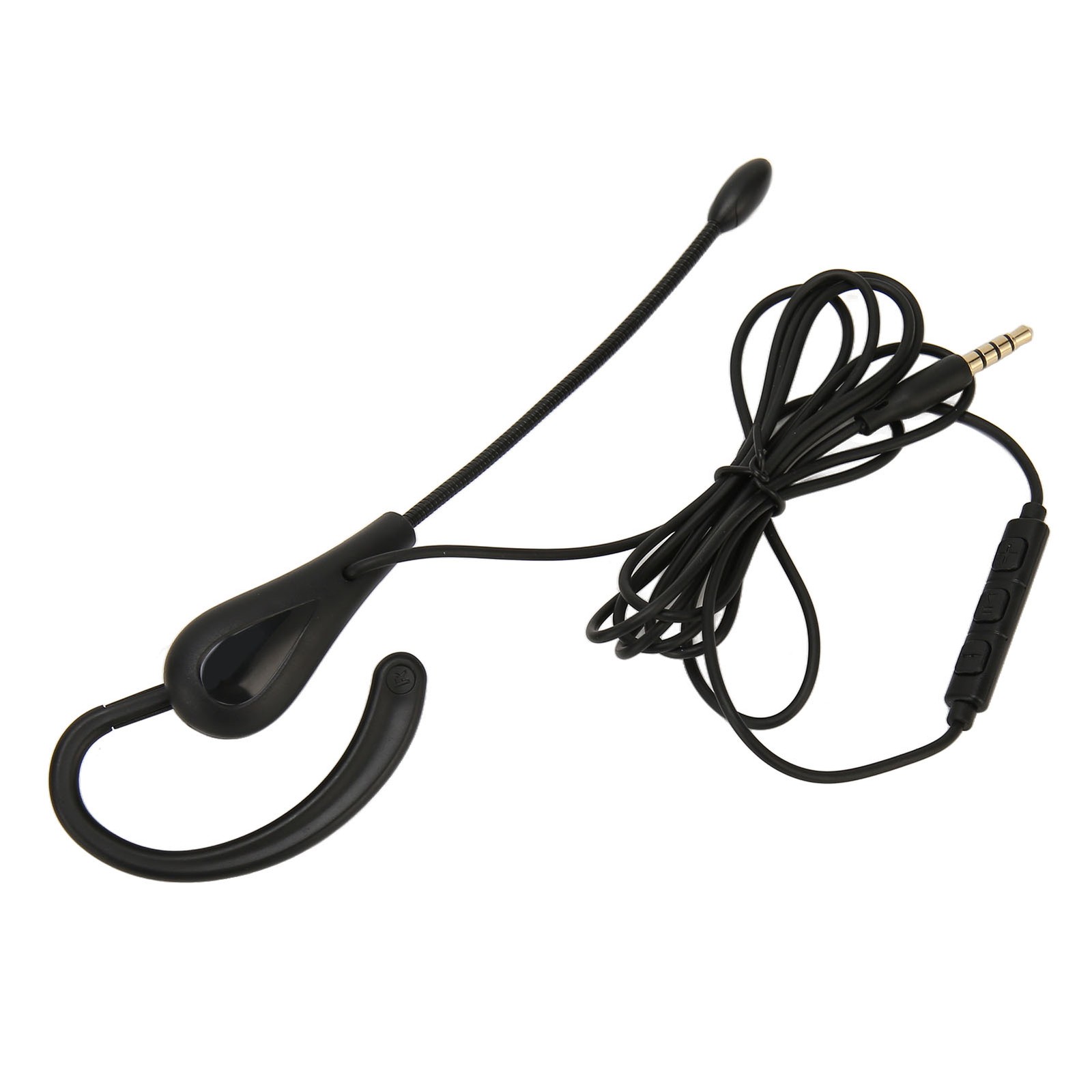Single Ear Headset With Microphone Wired Noise Cancelling Lightweight Monaural