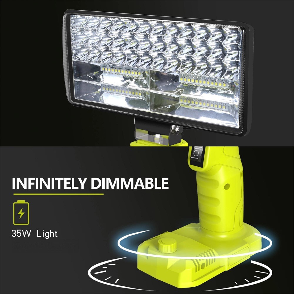 5000LM For Ryobi 18V ONE+ Battery LED Work Light Spotlight Flashlight Torch Lamp