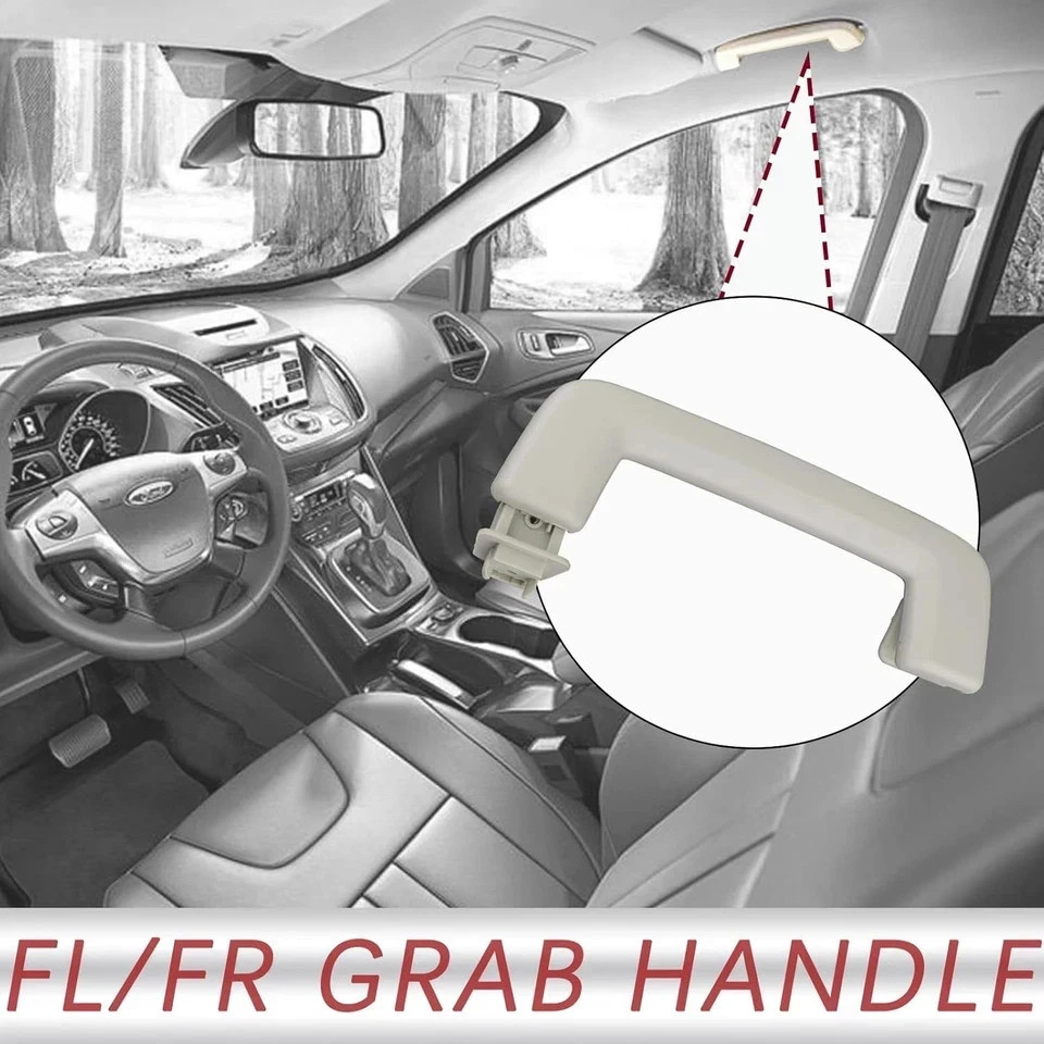 Interior Roof Pull Grab Handle for 2013-2019 Ford Escape, Light Gray, 1PC