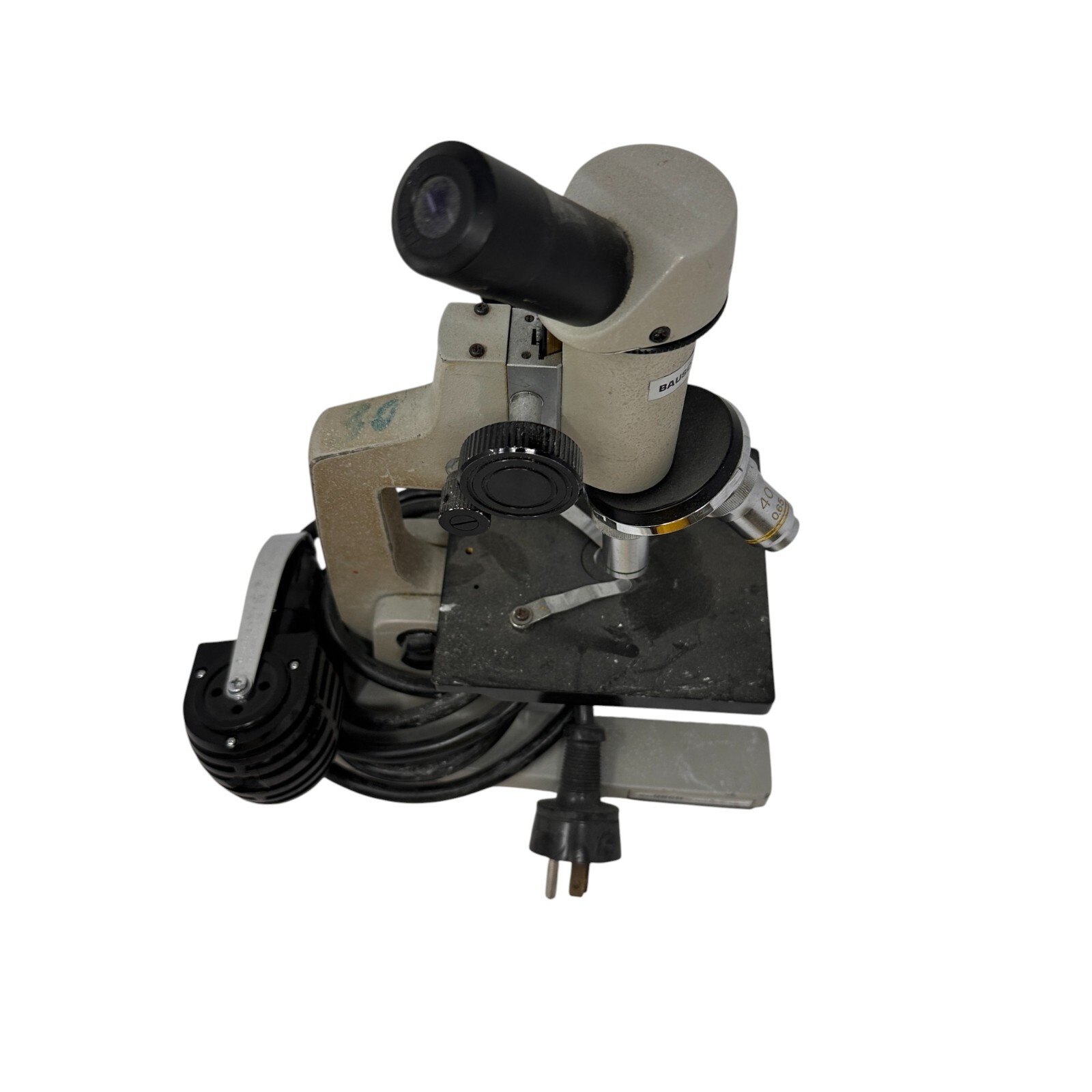 Bausch Lomb Monocular Microscope Japan 4x/10x/40x Objectives Lighted