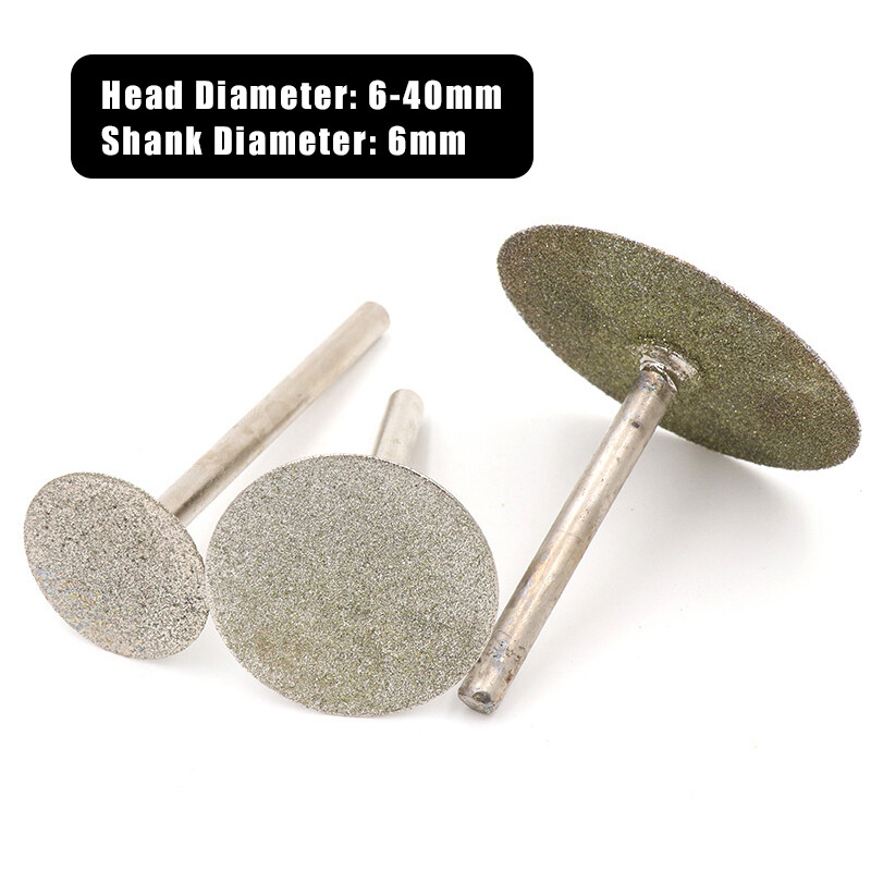 6-40mm Diamond Thin Saw Blade 6mm Shank Jade Cutting Disc Blades Agate Amber