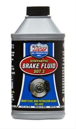 Lucas 10825 DOT 3 Synthetic Brake Fluid 12oz Bottle Each