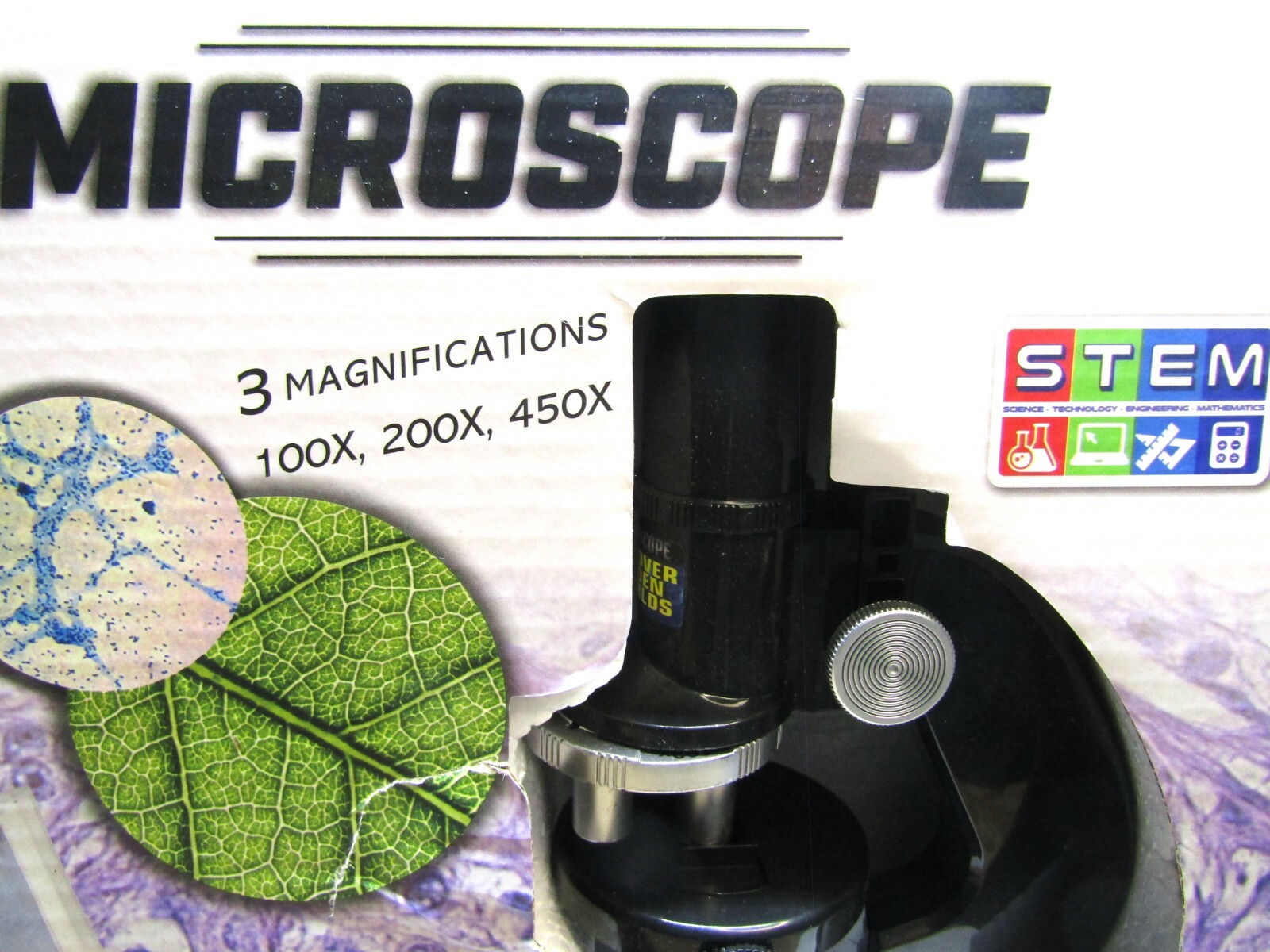 STEM MICROSCOPE 3 MAGNIFICATIONS AGES 8+