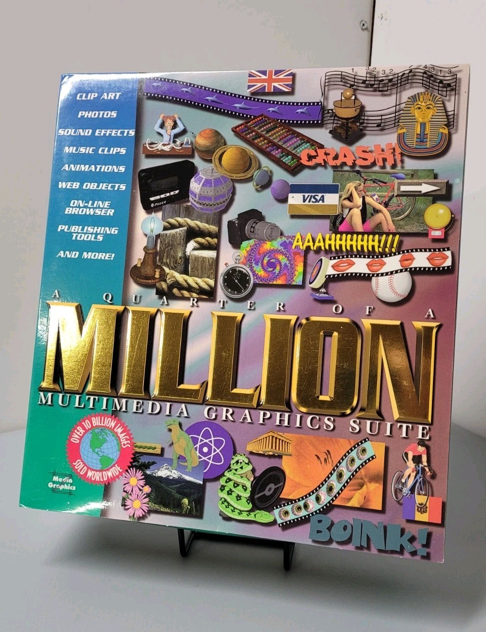 Quarter Million Multimedia Graphics 11 CD-ROM PC Computer Big Box Windows 1998