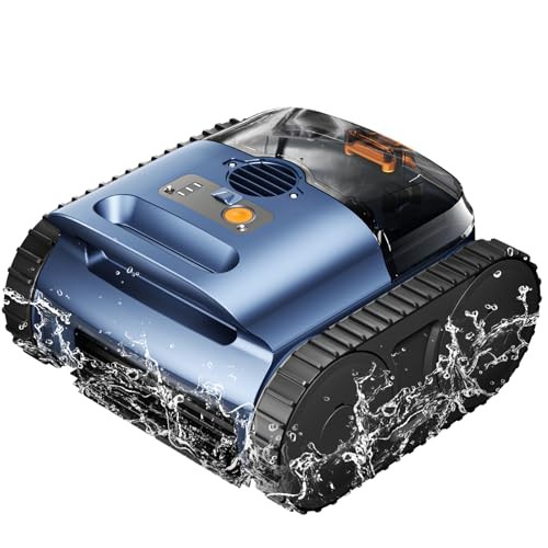 Cordless Robotic Pool Vacuum with Smart Navigation & Track Drive, Dual 180W