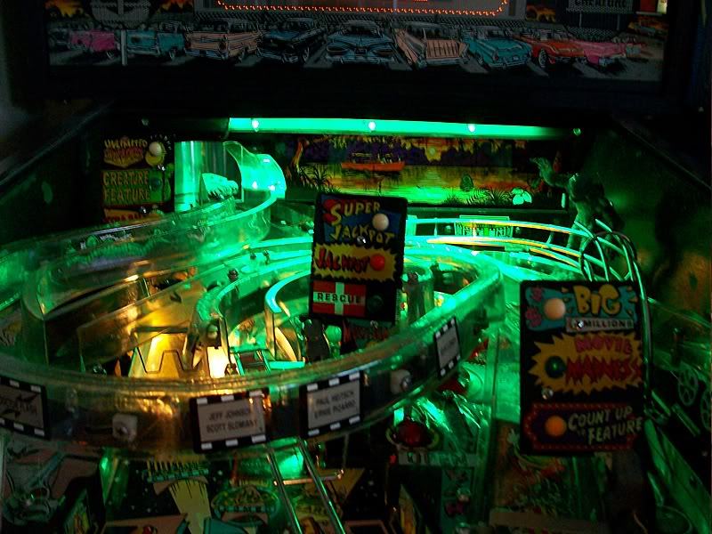 Creature From The Black Lagoon, Indiana Jones Pinball Playfield Light Mod GREEN