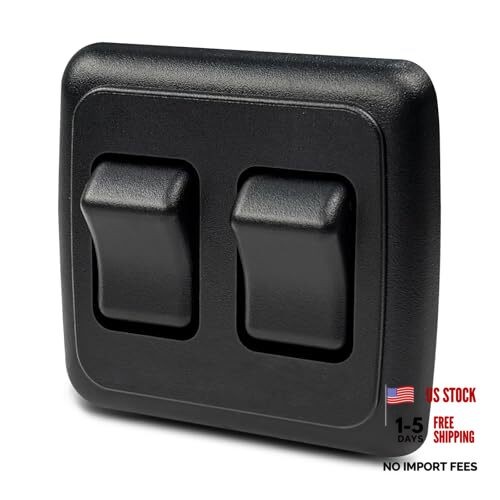 Double SPST On-Off Switch with Bezel, 12V Light Switch, 12V Interior