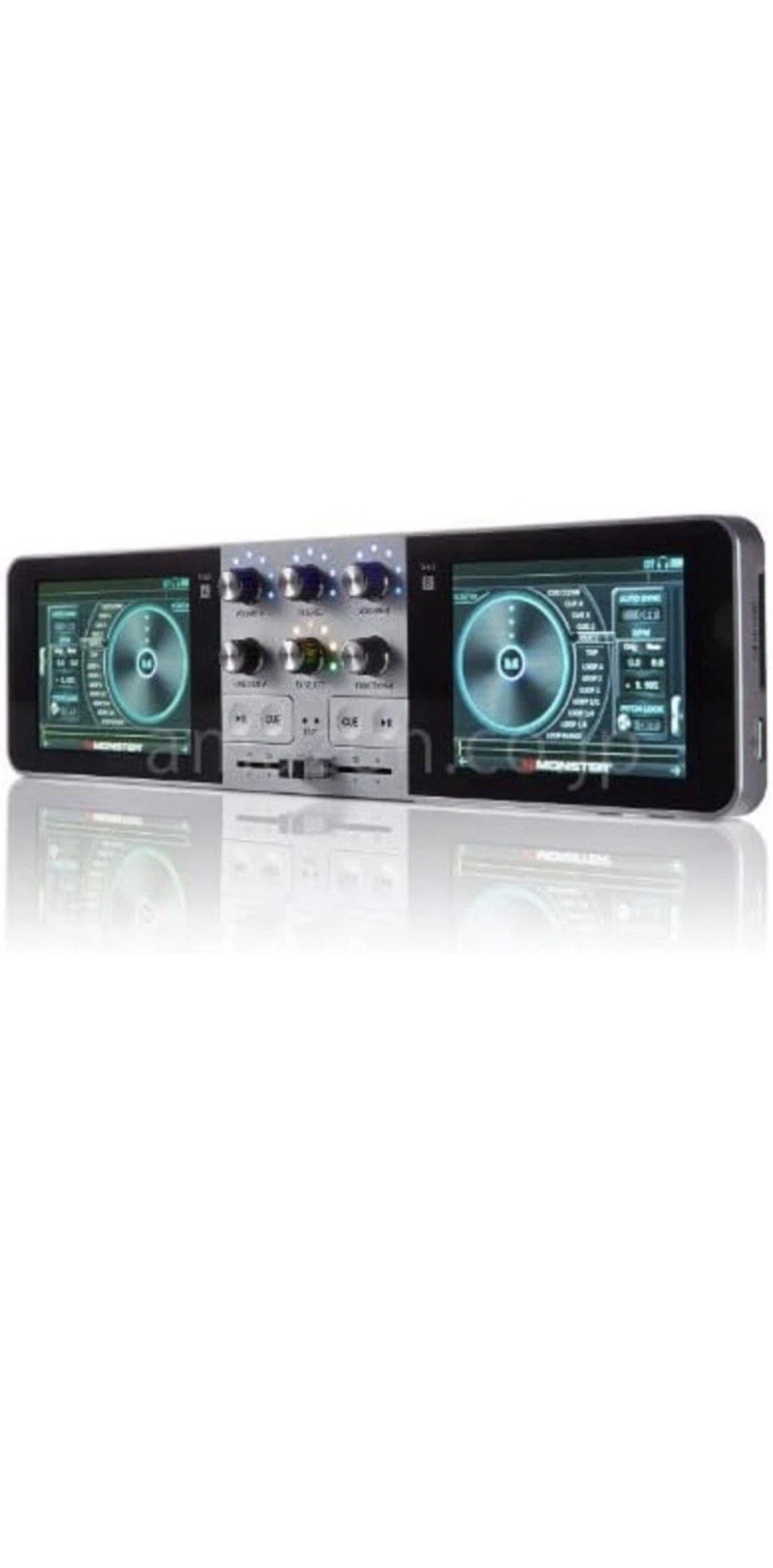 Monster GODJ Portable Double Deck DJ Controller, Dual Touchscreen, Black/Silver