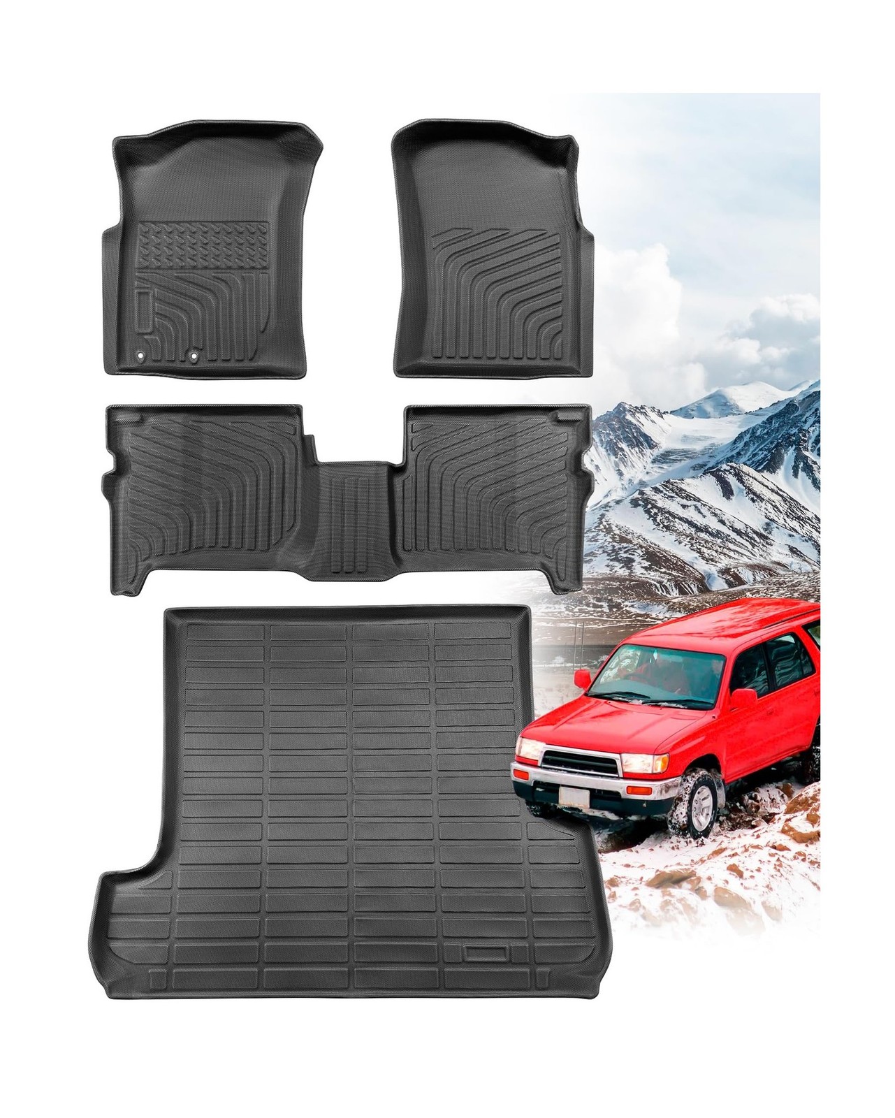 All Weather Car Floor Mats for Toyota 4Runner: 1996 1997 1998 1999 2000 2001 ...
