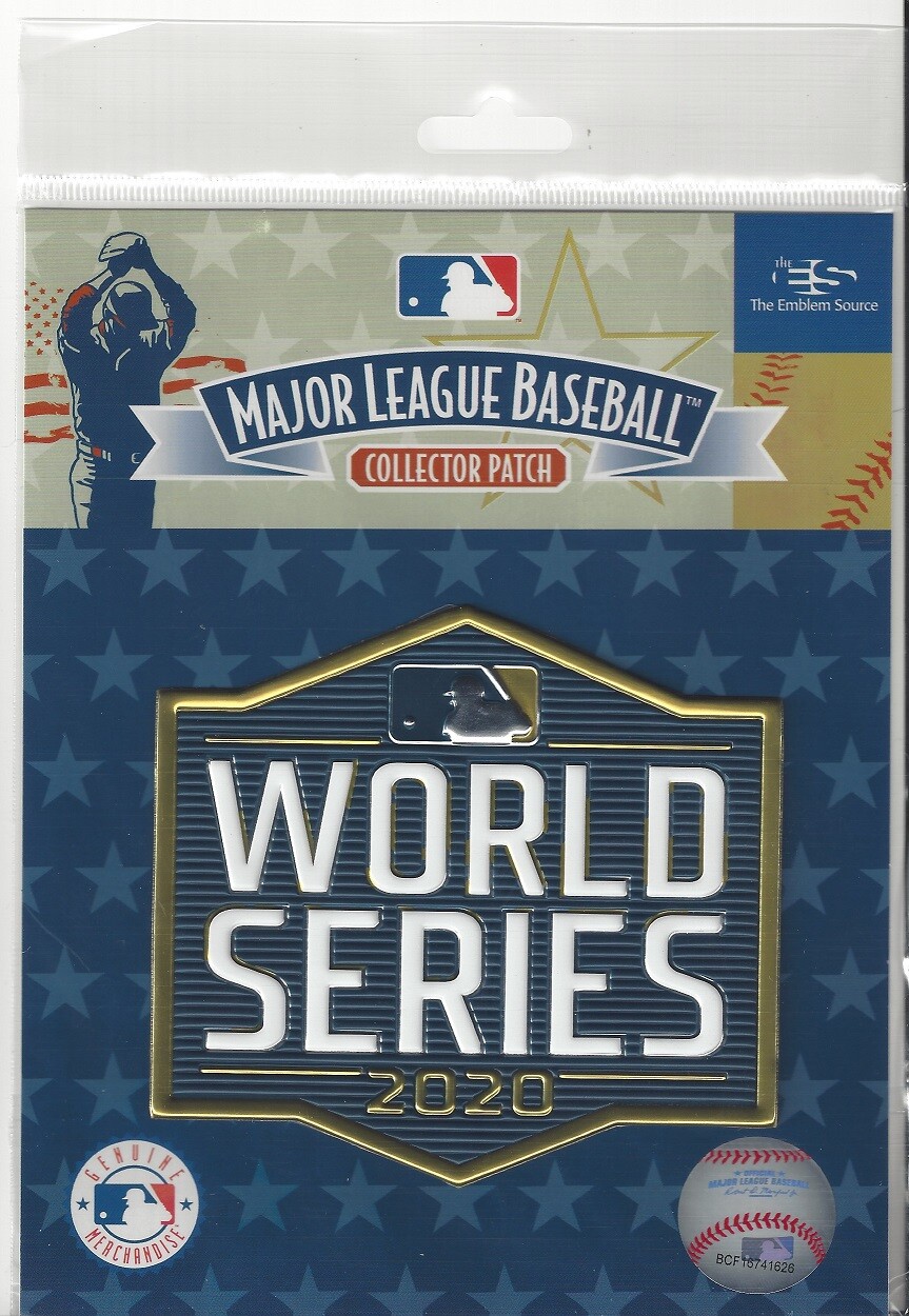 2020 MLB World Series Jersey Patch LA Dodgers Tampa Bay Rays in Pkg 4" x 3 3/4"
