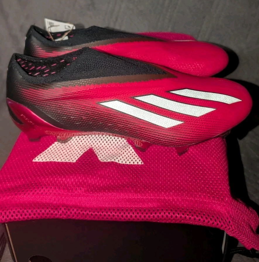 Adidas X Speedportal + FG Pink Black Soccer Cleats GZ5126 Men's 7 Women's 8