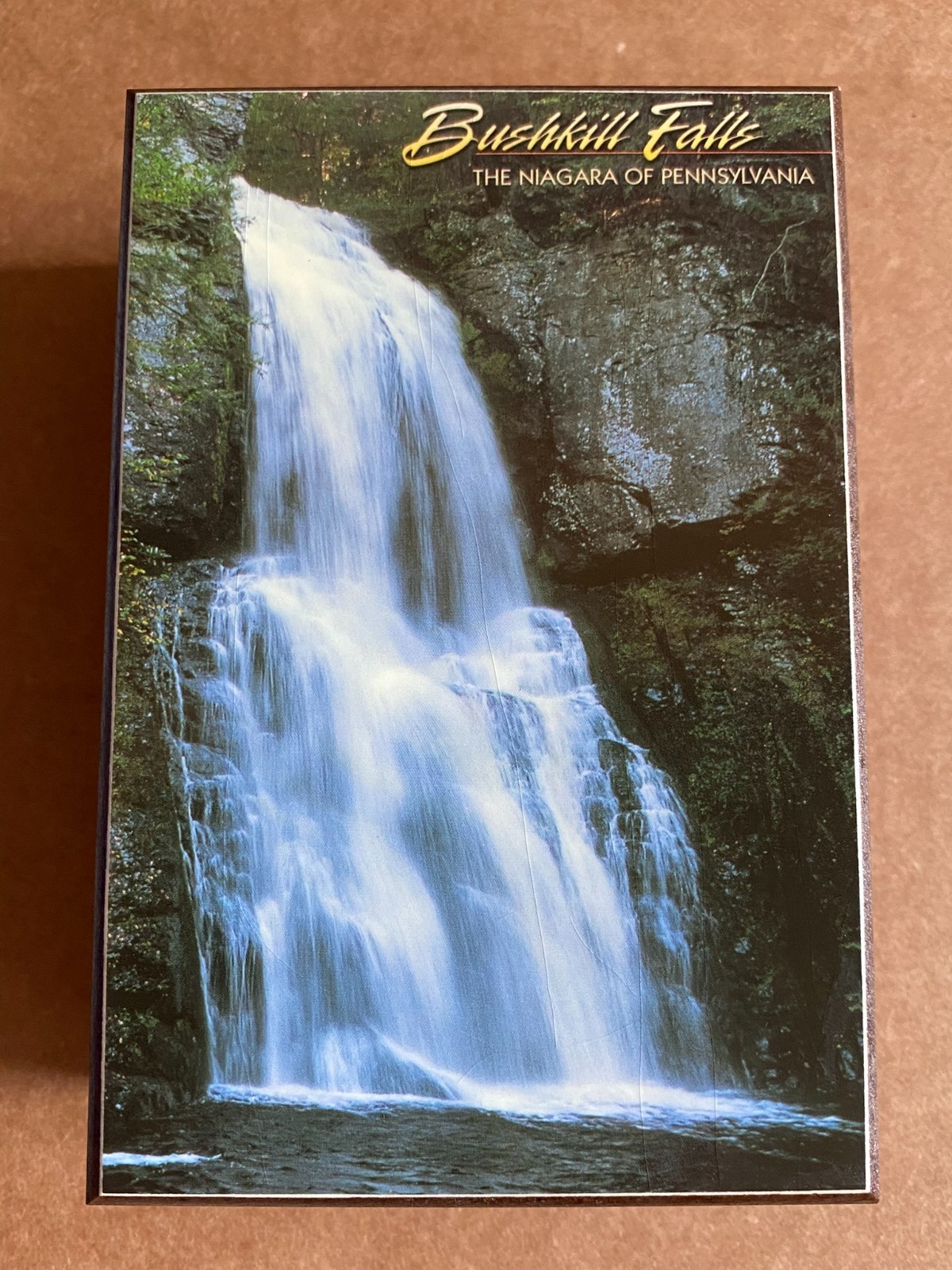 Bushkill Falls PA Wooden Trinket Box In Excellent Condition