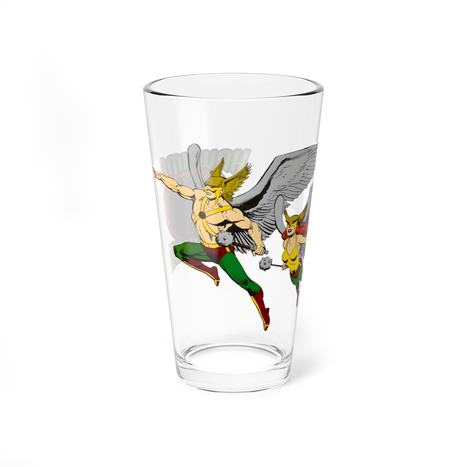 Hawkman and Hawkgirl Mixing Glass, 16oz, Comic, Justice League