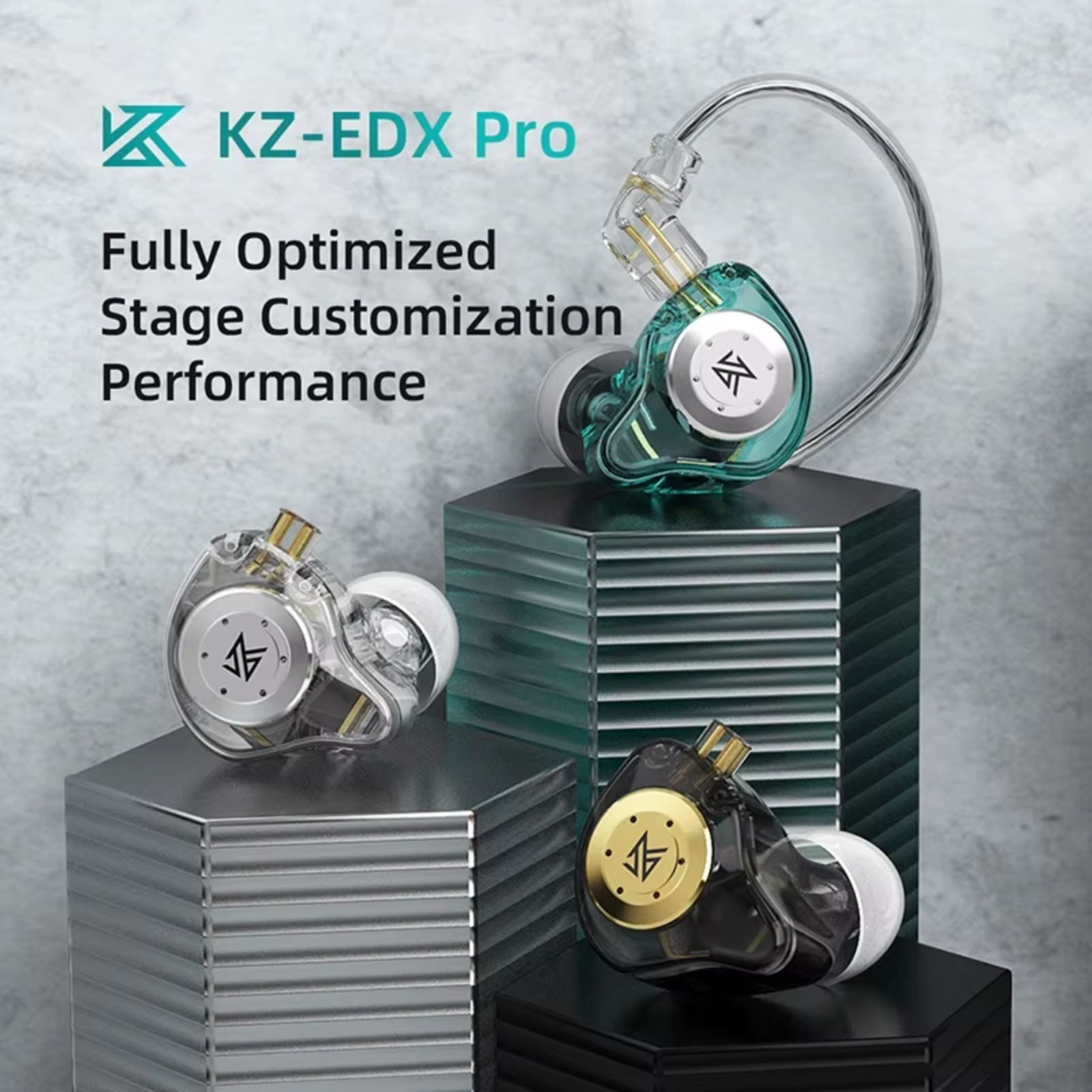 Kz Edx Pro Earphones Dynamic in Ear Monitor Hifi Wired Headphones Bass Stereo Ga