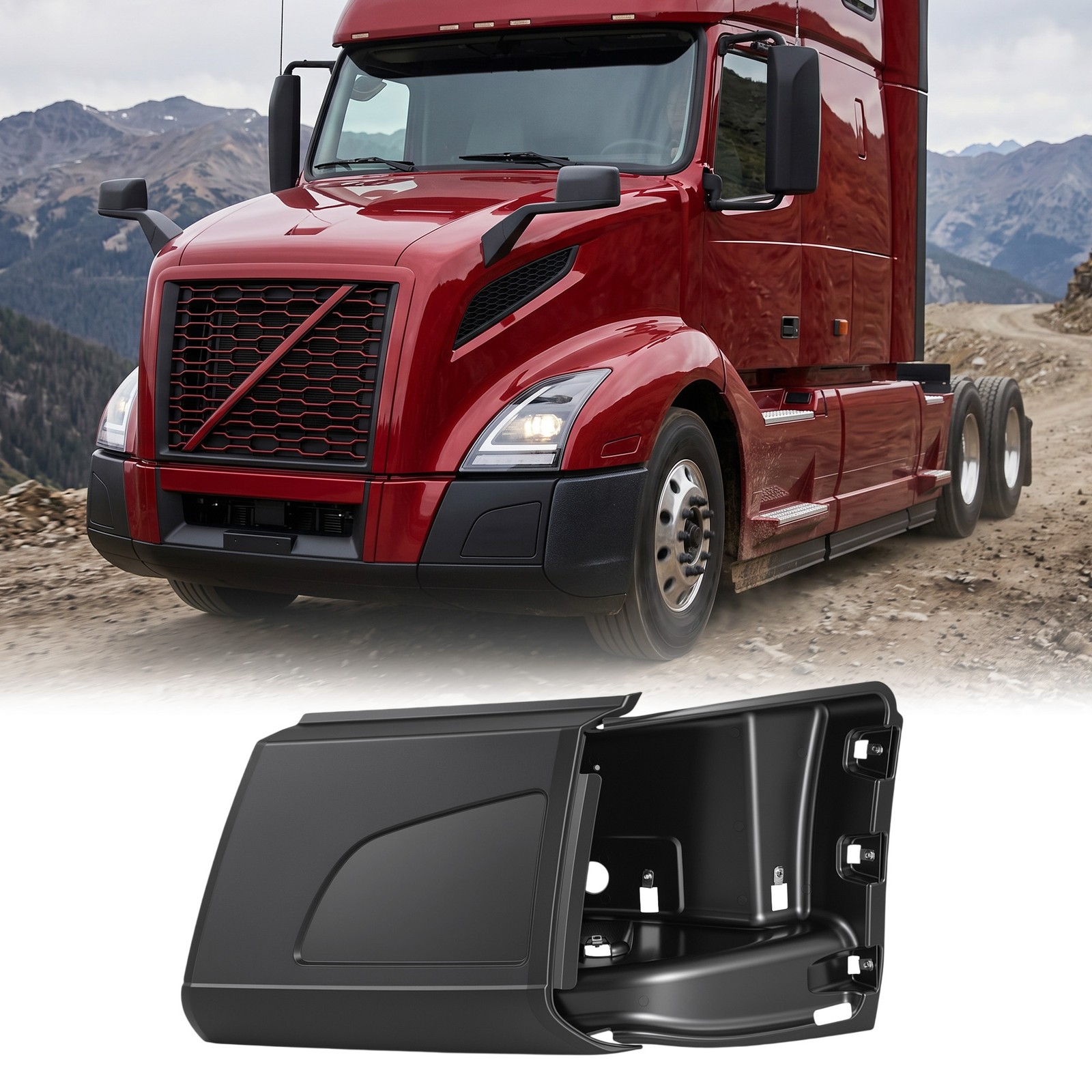 For Volvo VNL 2018-2023 Front Corner Bumper W/O Foglight Hole Driver Side