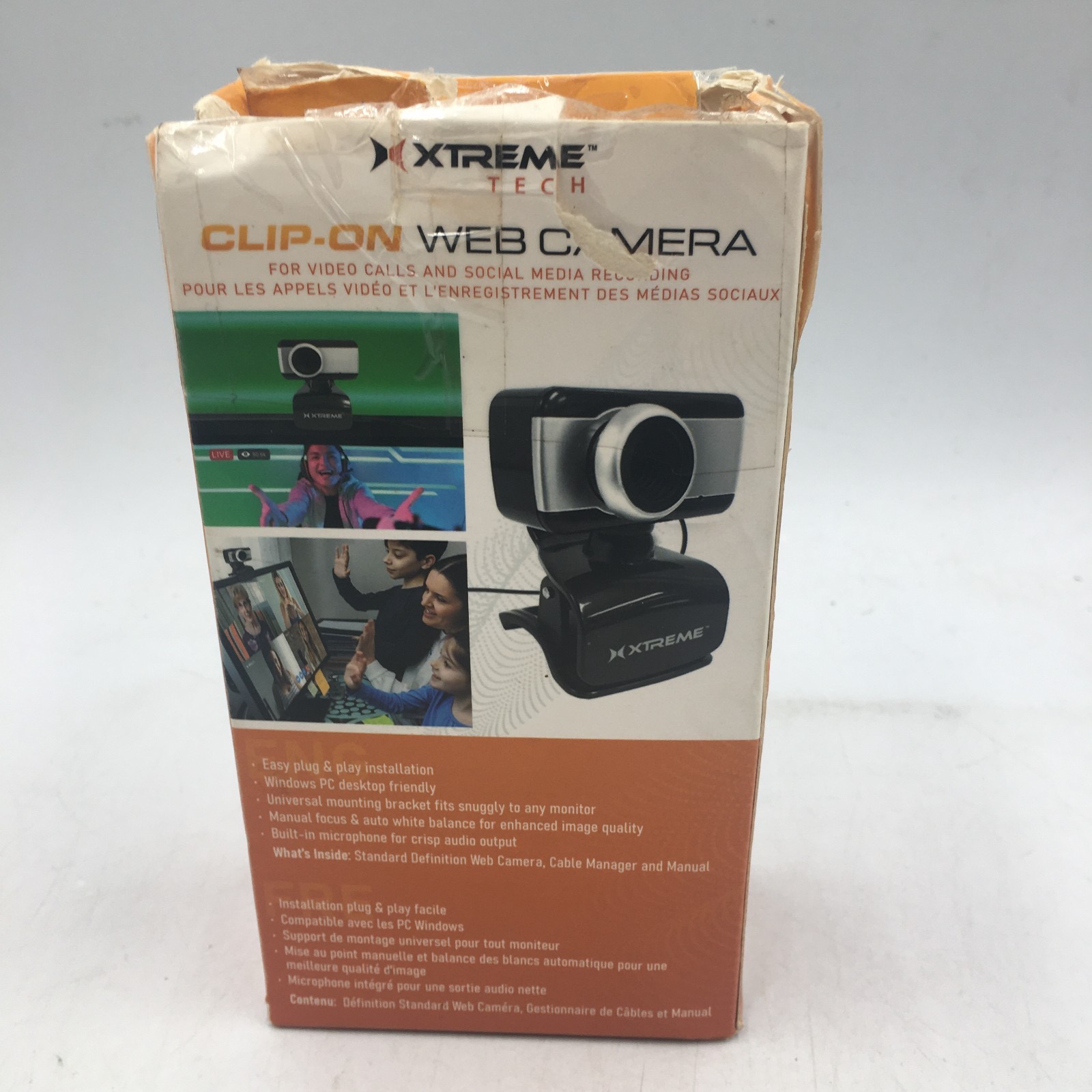 Webcam Xtreme Tech Clip-On with Built-in Microphone In Original Box