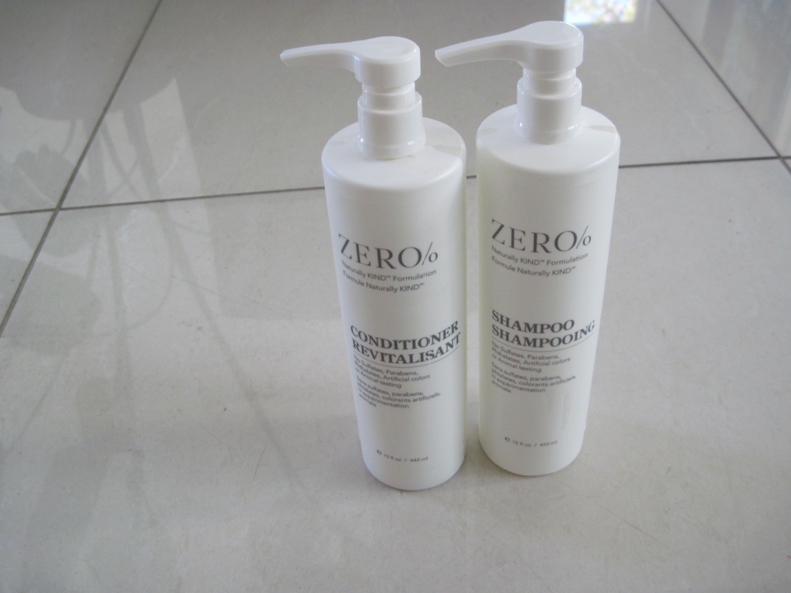 Zero% Shampoo & Conditioner Combo Twin Pack - 15oz Each - By Gilchrist & Soames