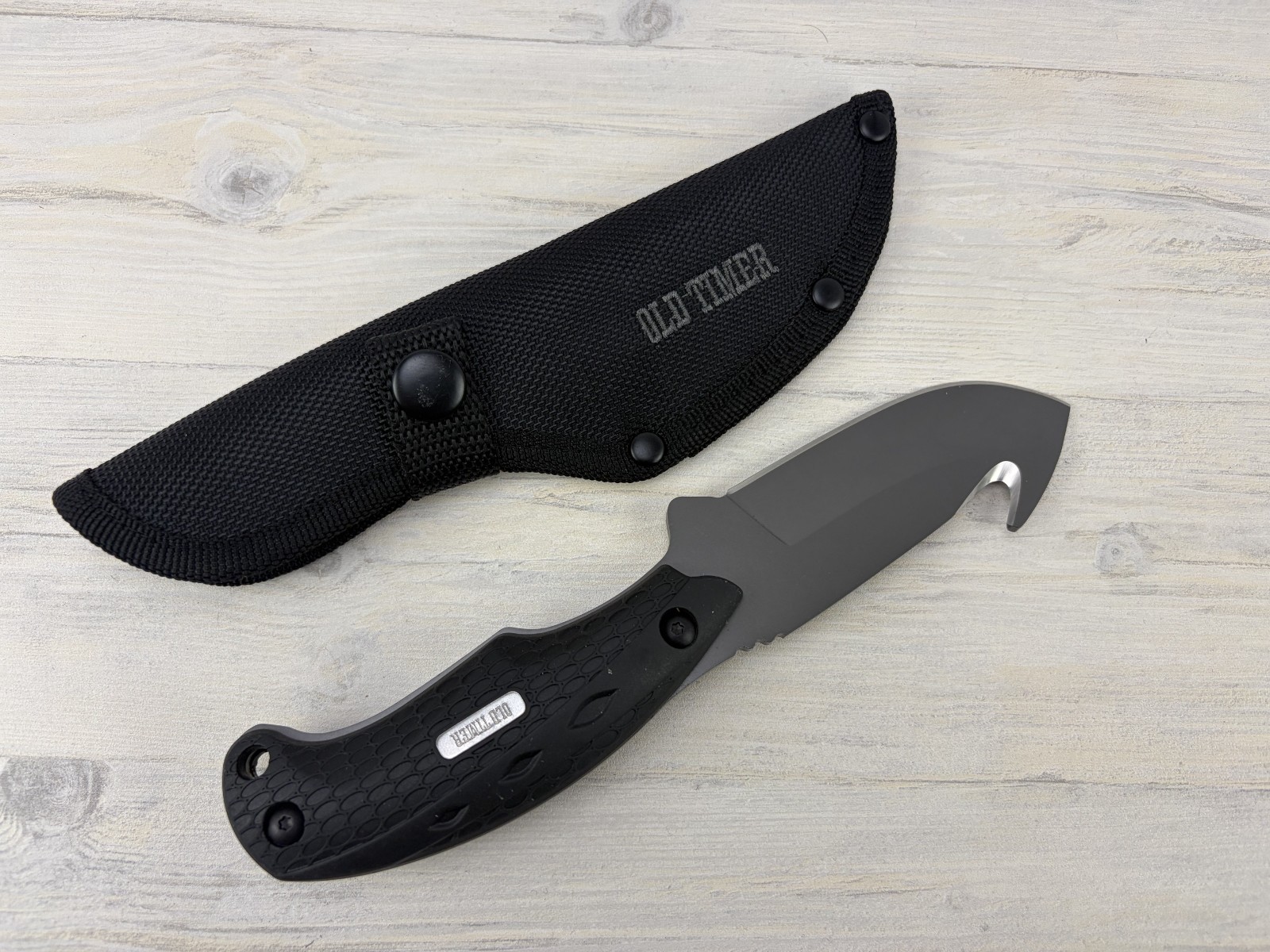 Schrade Old Timer Copperhead Guthook Fixed Blade Hunting Skinning Knife + Sheath