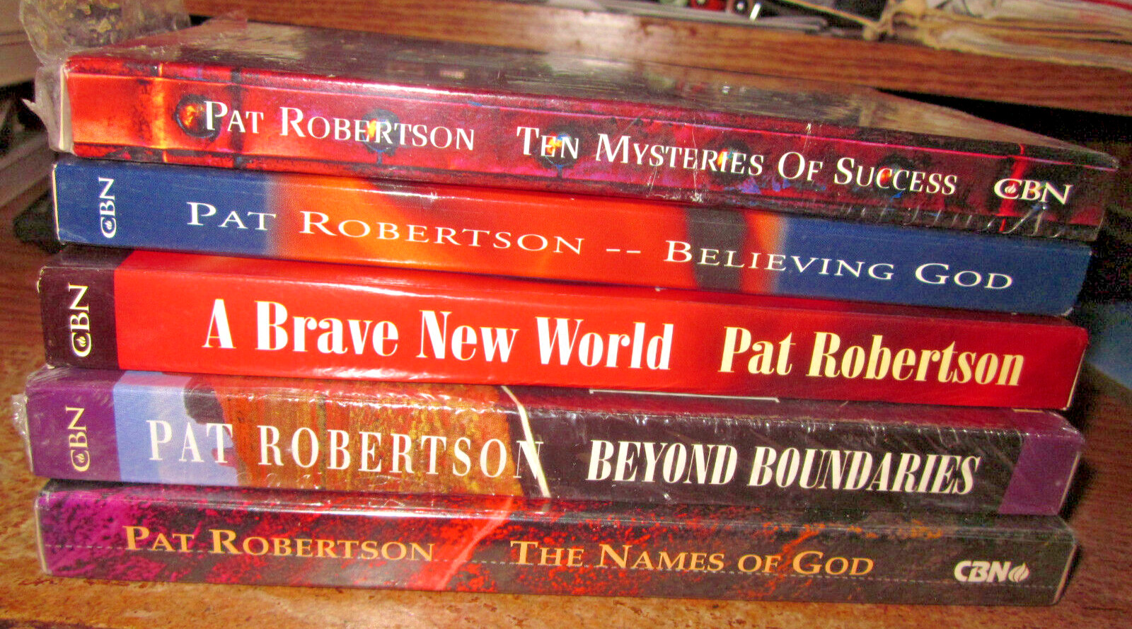 PAT ROBERTSON CASSETTE TAPE LOT OF 5 NEW BELIEVING GOD  THE NAMES OF GOD BEYOND