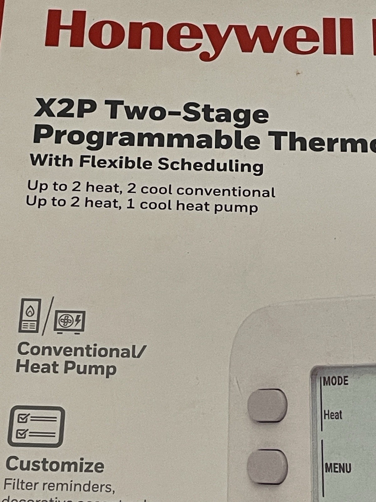 Honeywell Home X2P 2 Stage Programmable Thermostat