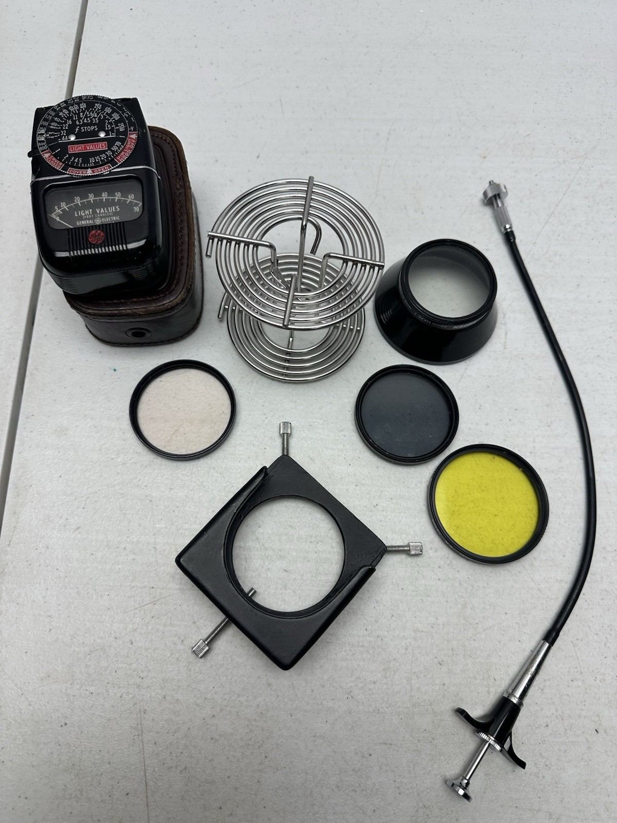 Film Camera Accessories Lot of 8 (4 Lenses/Film Developing Reel/Filter Holder)