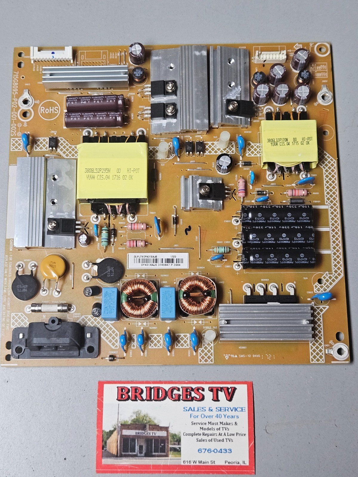 VIZIO E50X-E1   Power Supply   PLTVGY431XAJ6