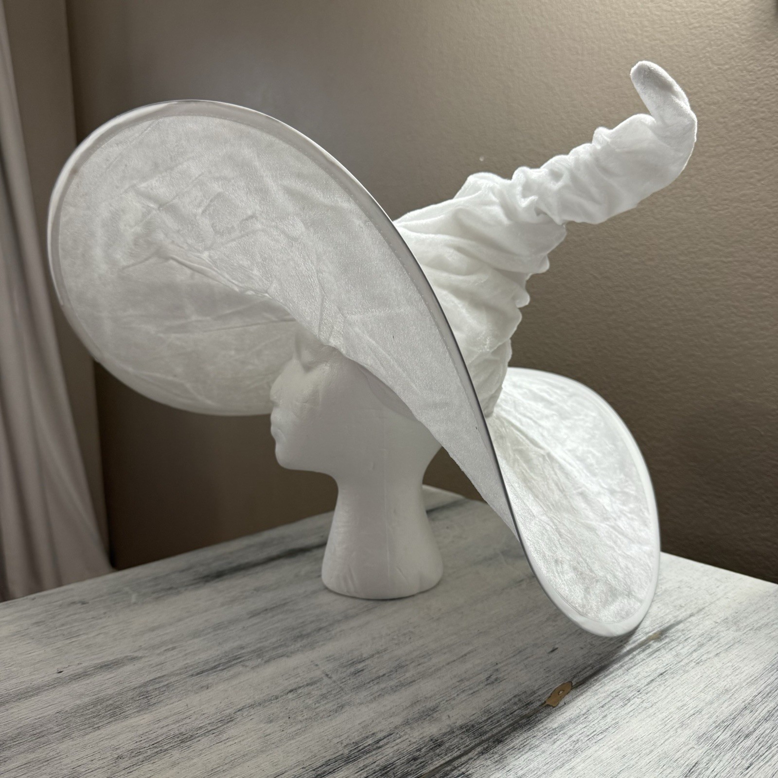Large White Halloween Witch Hat