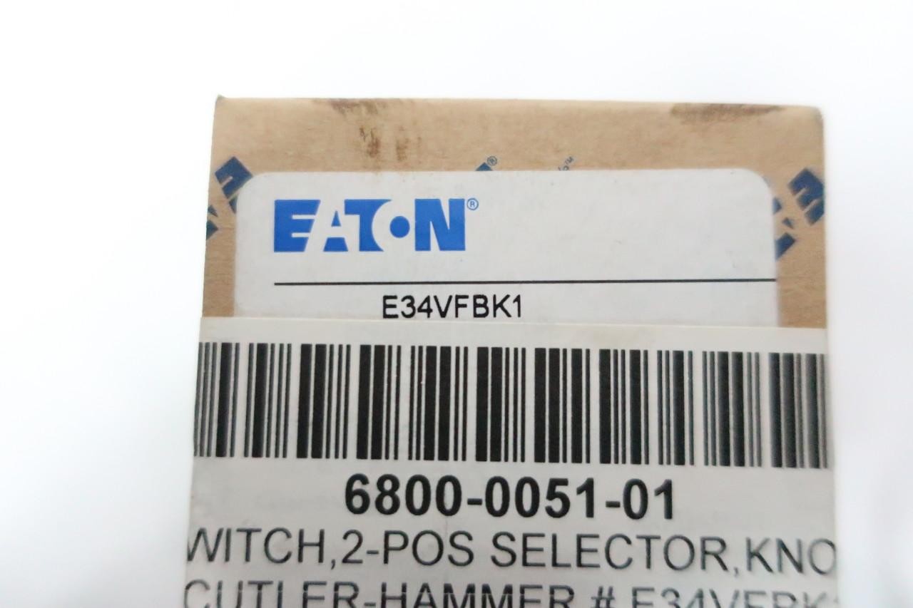 Eaton E34VFBK1 2 Pos Selector Switch