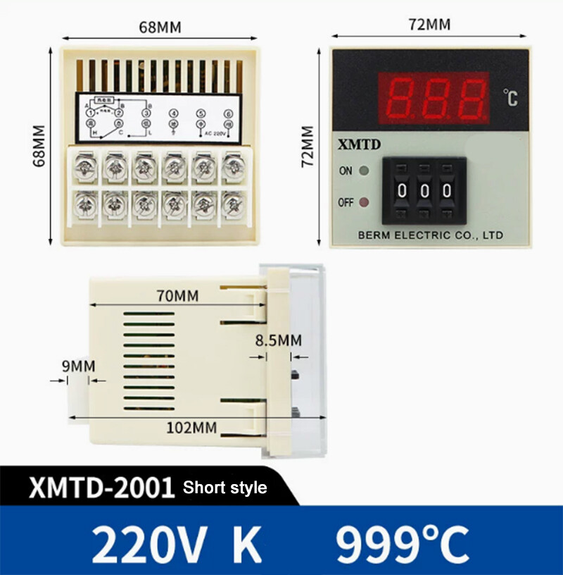 XMTD-2001/2002 Digital Temperature Controller K-type/E-type/PT100/CU50 Input