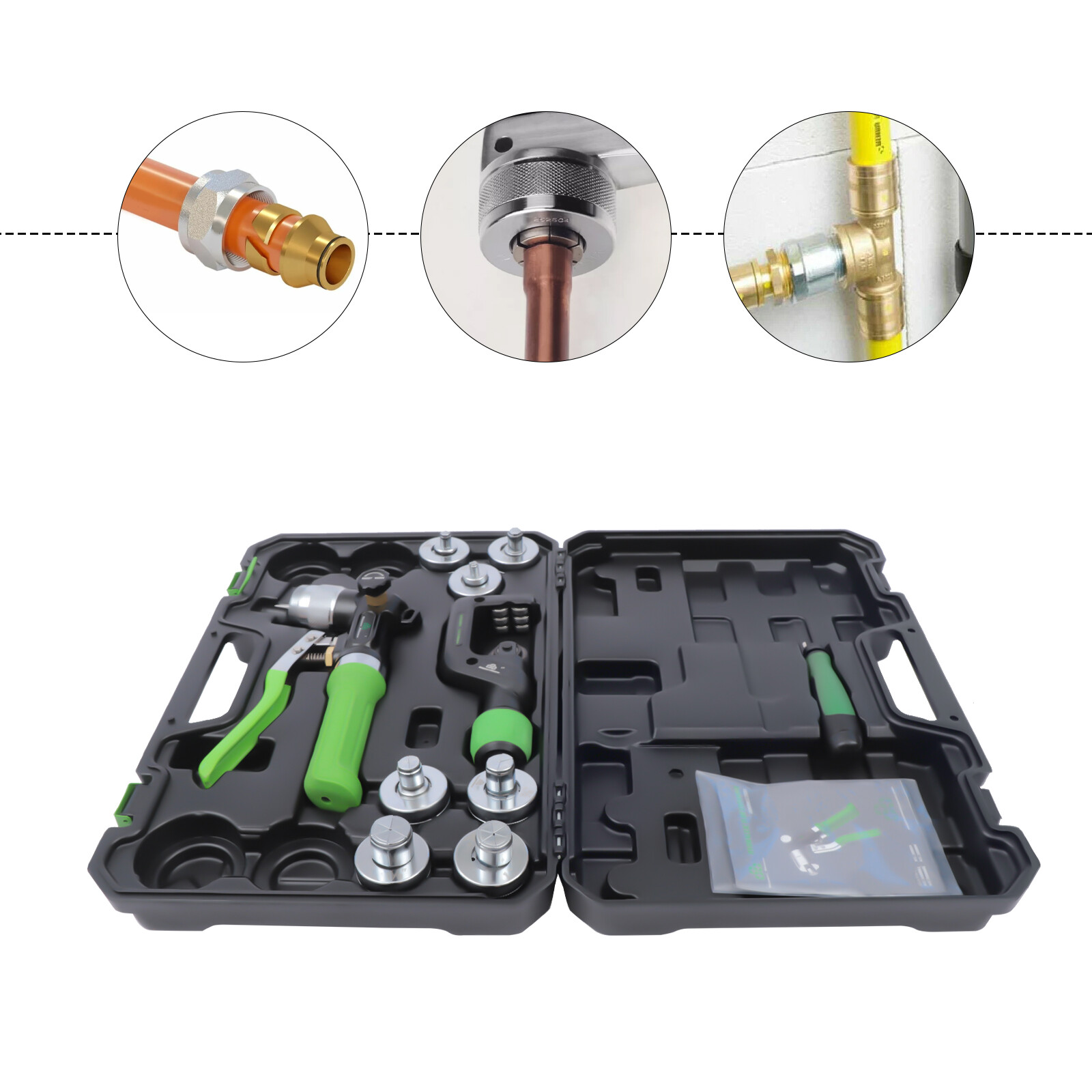 3/8"-1-1/8" Hydraulic Tube Expander Hydraulic Swaging Tool Hydraulic Tool Kit