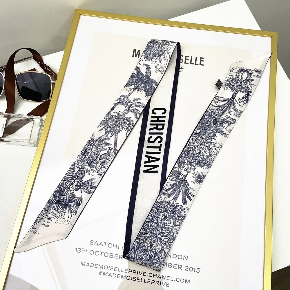 New Fashion Casual Women Ribbon Scarf Handbag Handle Wrap Bag Ribbon Hair Scarfs