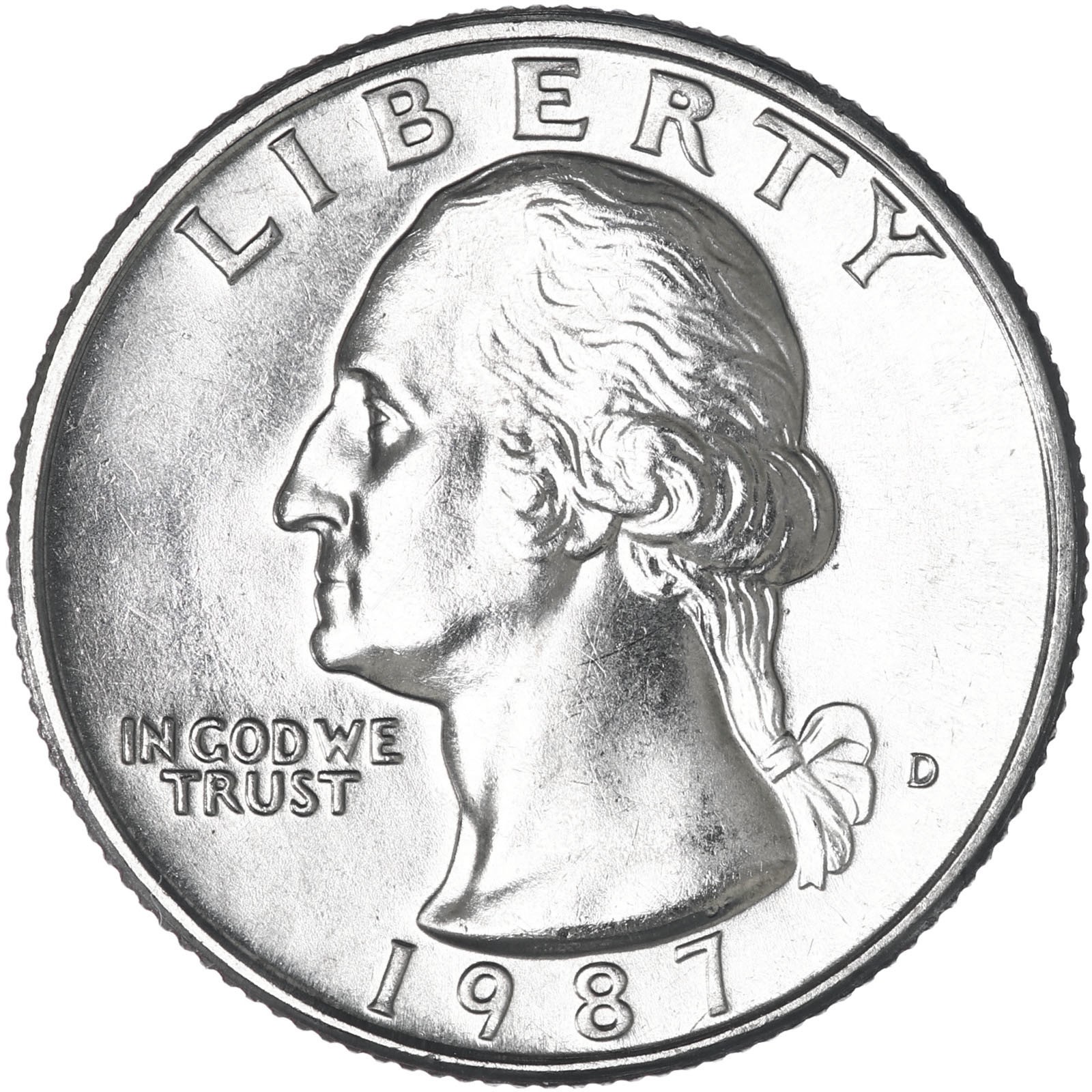 1987 D Washington Quarter Choice BU US Coin