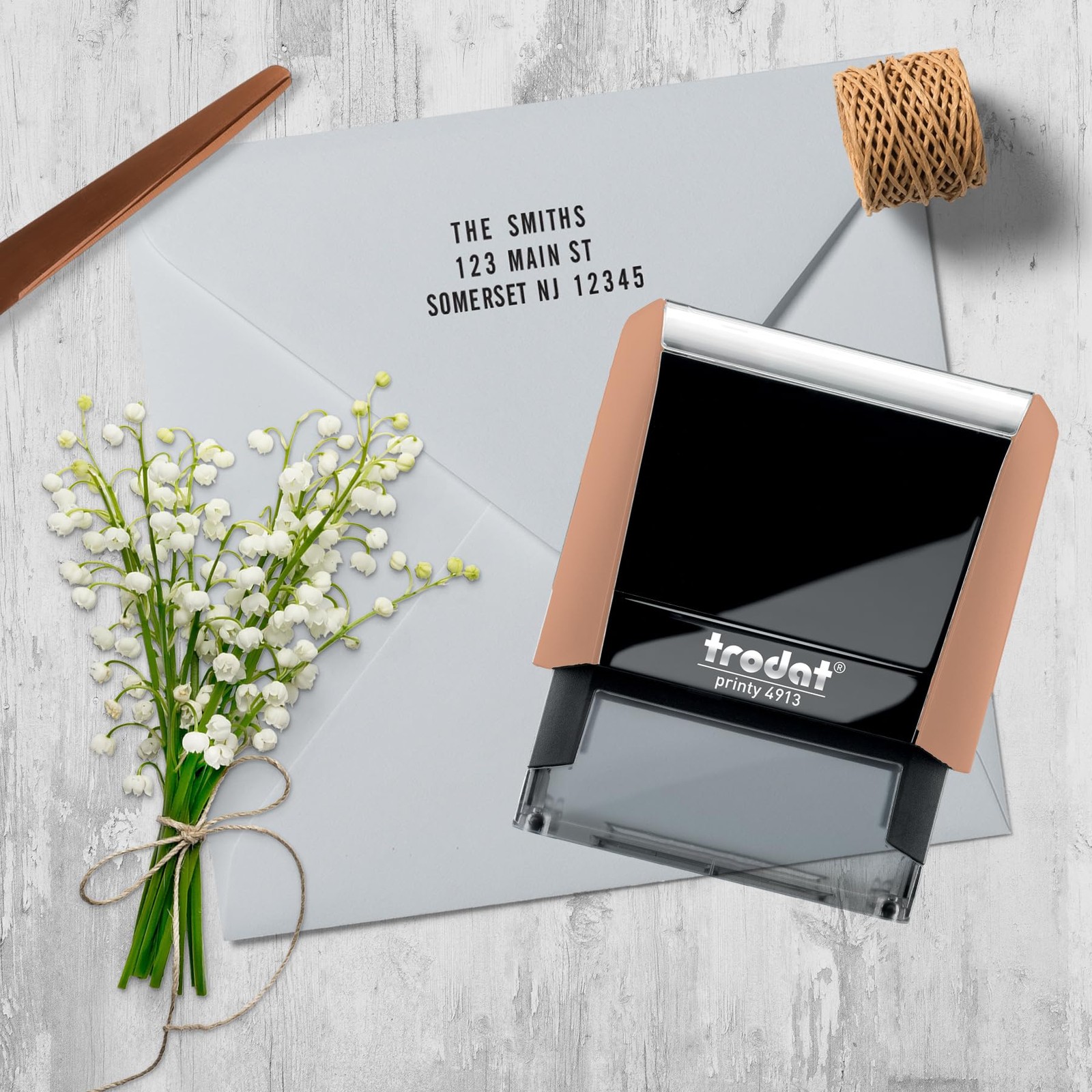Printy 4913 -Inking Do It Yourself (DIY) 5 Line Personalized Custom Message S...