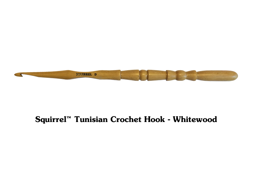 Squirrel 6.5" Long Premium Wooden Artistic Crochet Hook