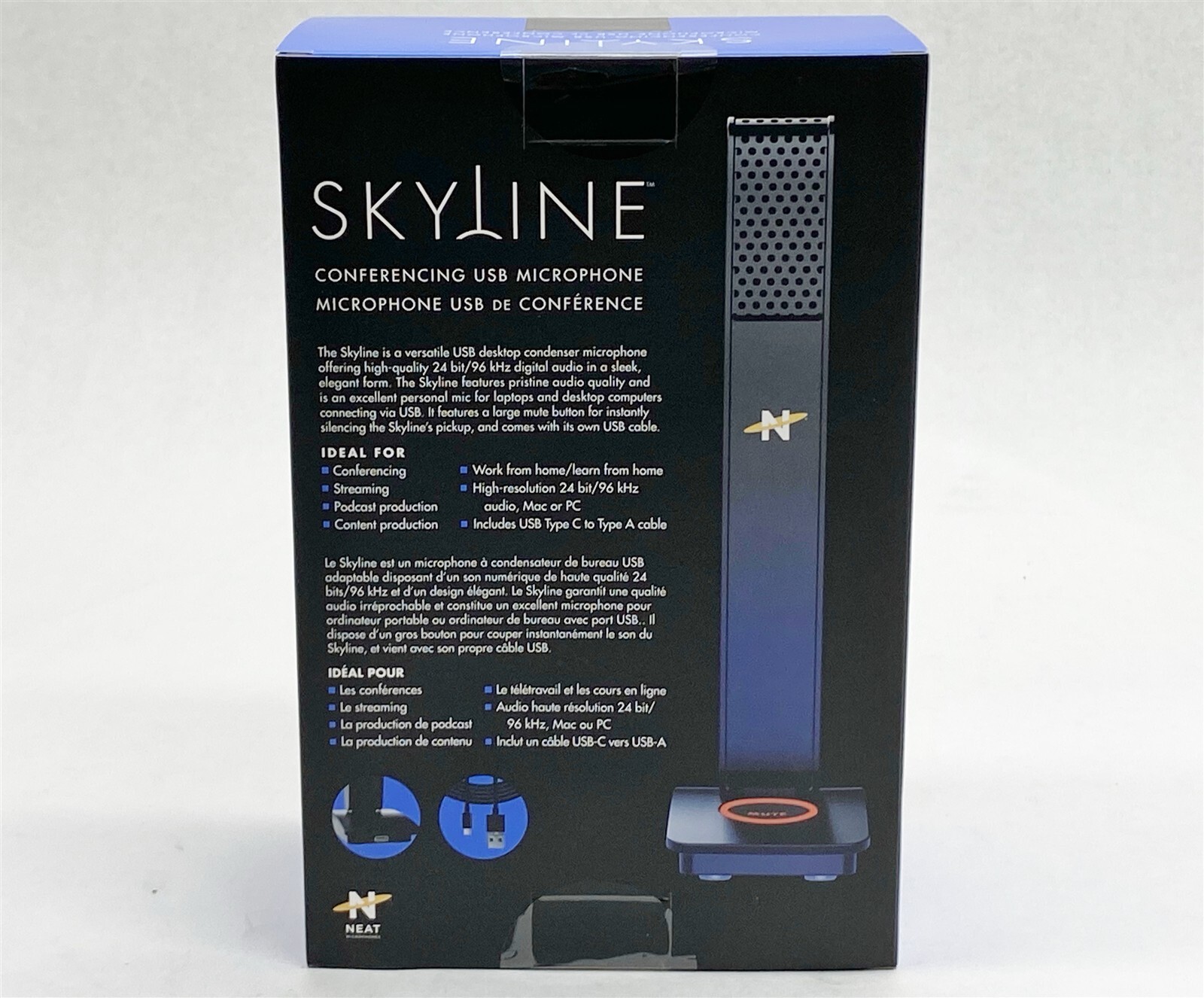 Neat Skyline USB Condenser Conferencing Microphone MIC-1010-01 Black NEW sealed
