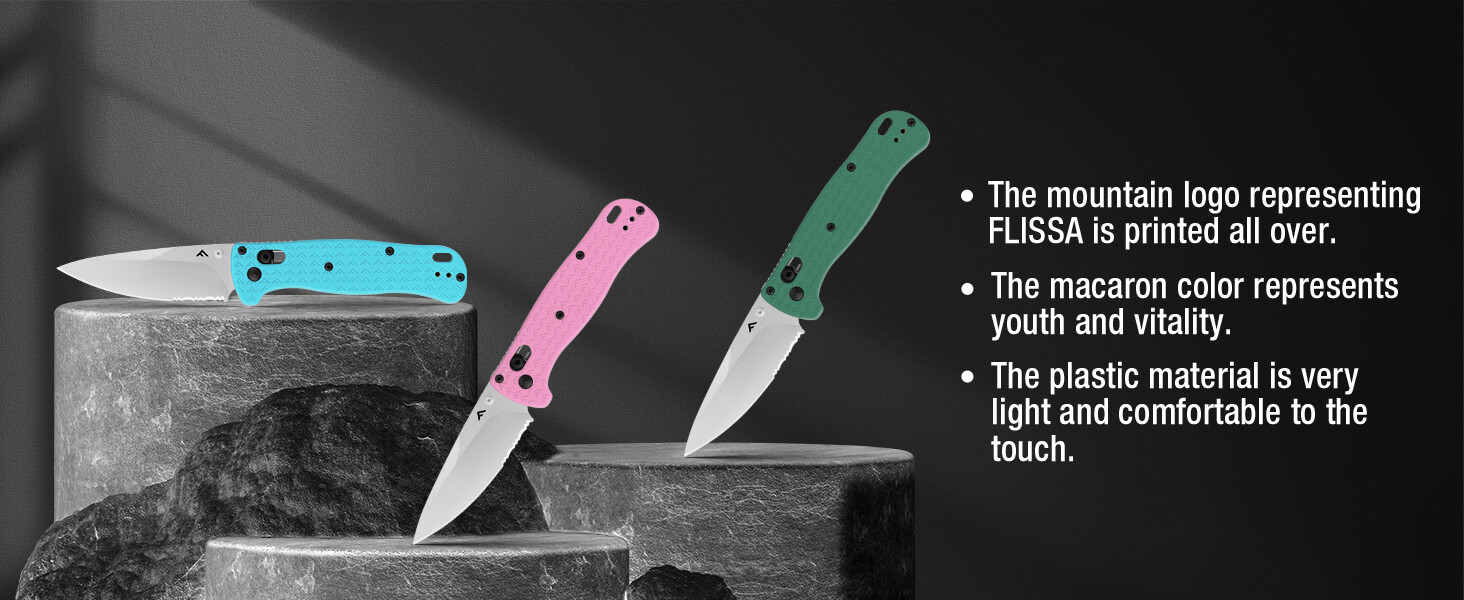 FLISSA 4.5" Folding Pocket Knife Multi-color Lightweight with Axis Lock