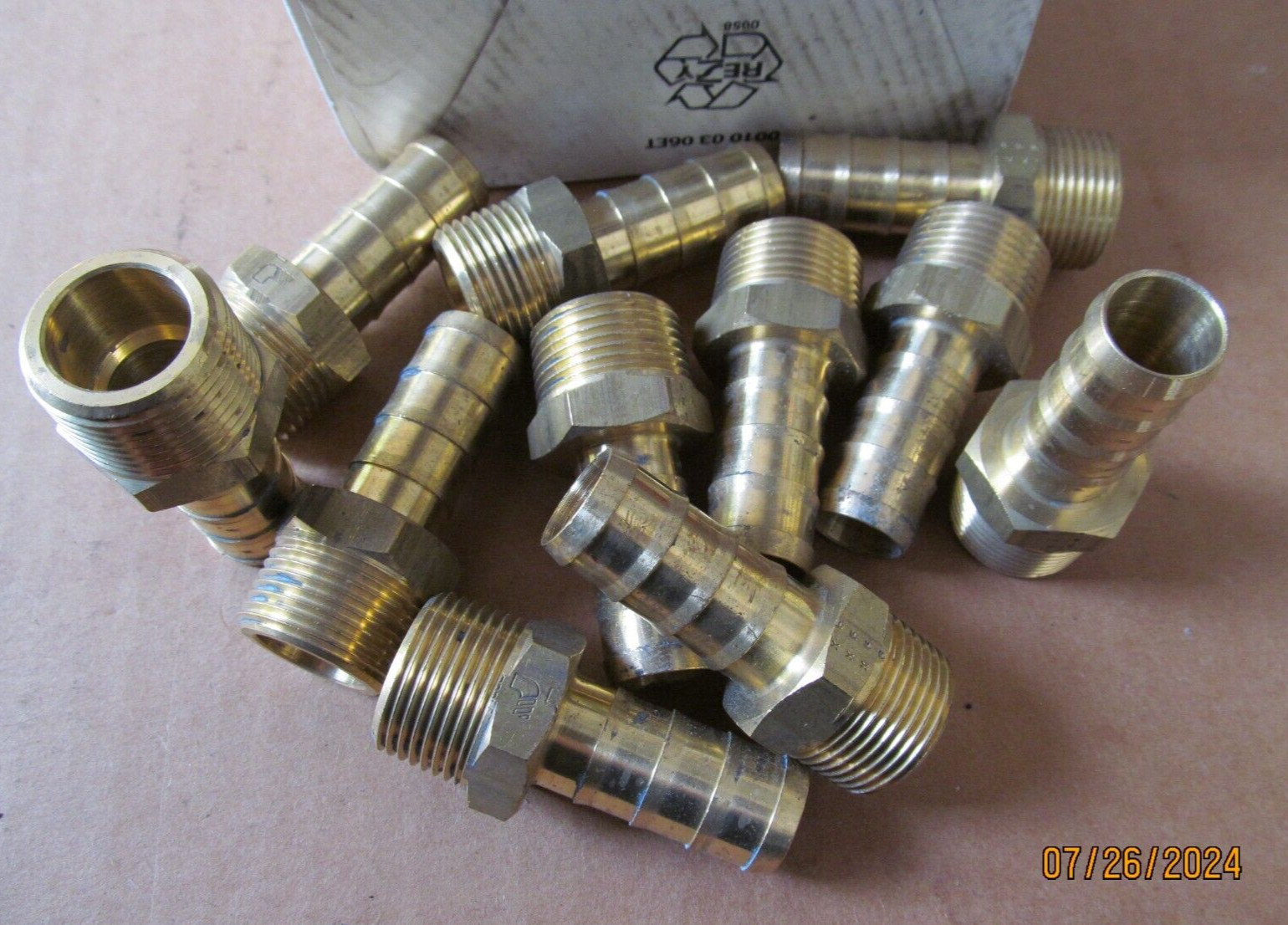 (1) LEGRIS 0123 16 27 Pipe Fitting 27 mm, Brass