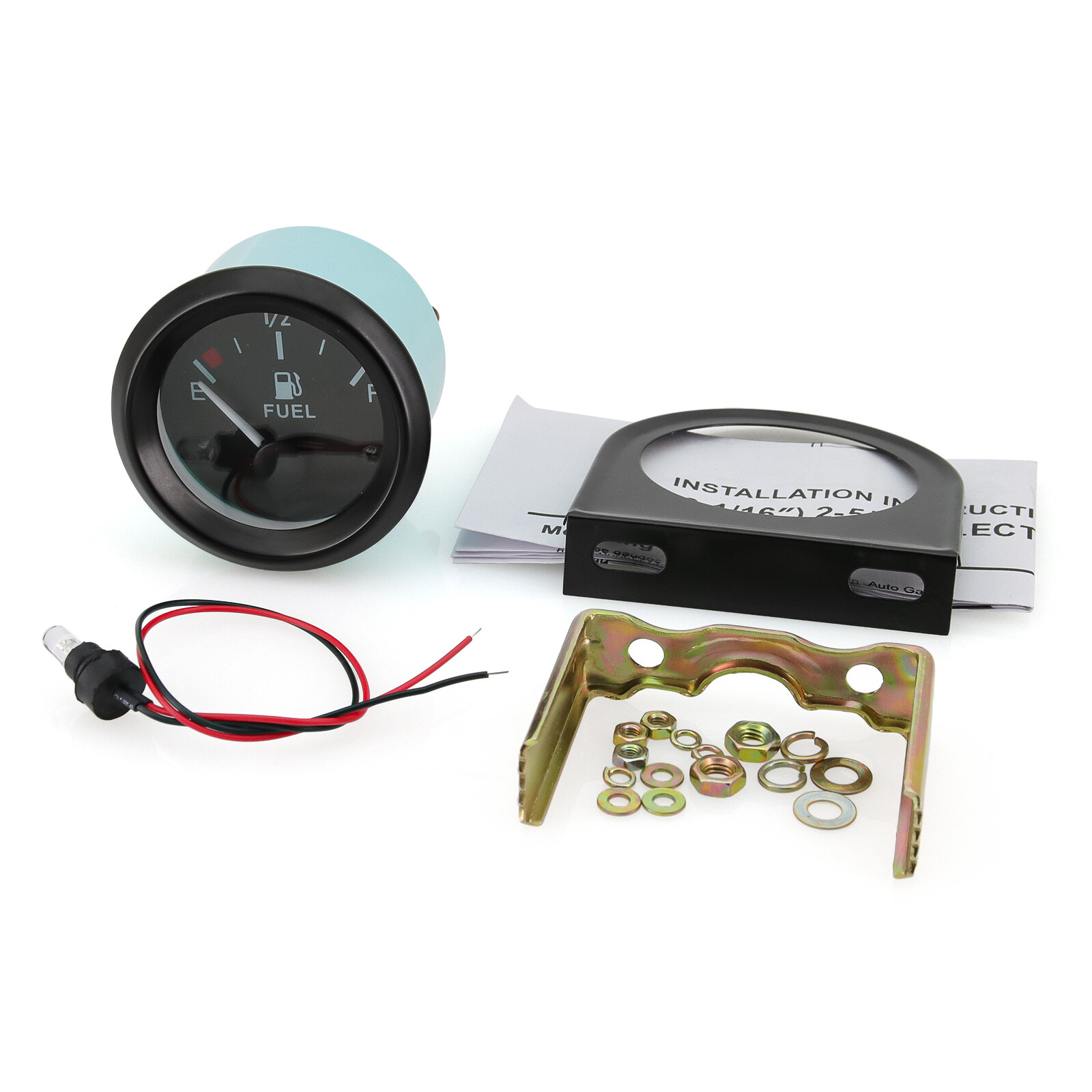 2" 52mm Universal Fuel Level Gauge E-1/2-F Pointer Fuel Meter 240-33 ohms 12V