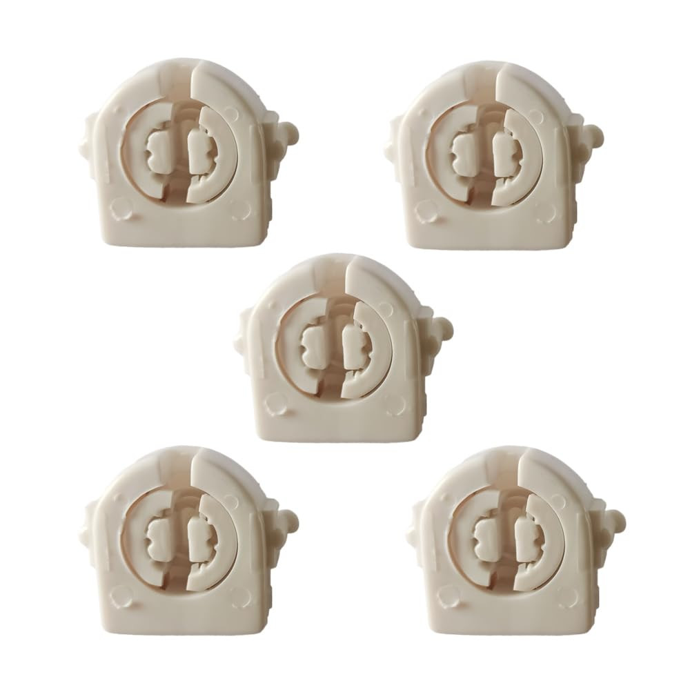 5 PCS Fluorescent Light Holder UL Non-Shunted Tombstone Lamp Socket 600V 660W T8