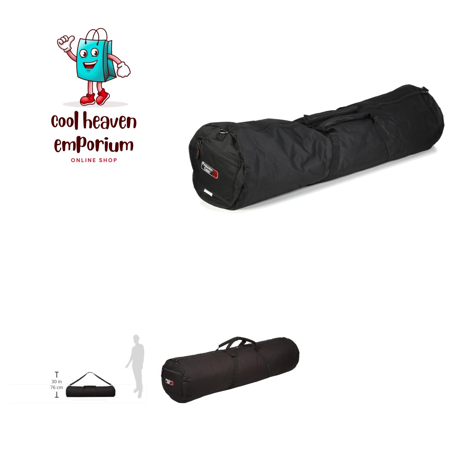Cases Drum Set Hardware Carry Bag with Removable Shoulder Strap, Dimensions 1...