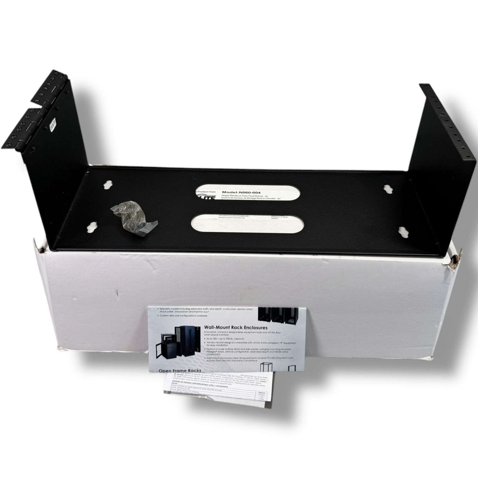 Tripp-Lite N060-004 Hinged Wall Mount Patch Panel Bracket-4U CN7714