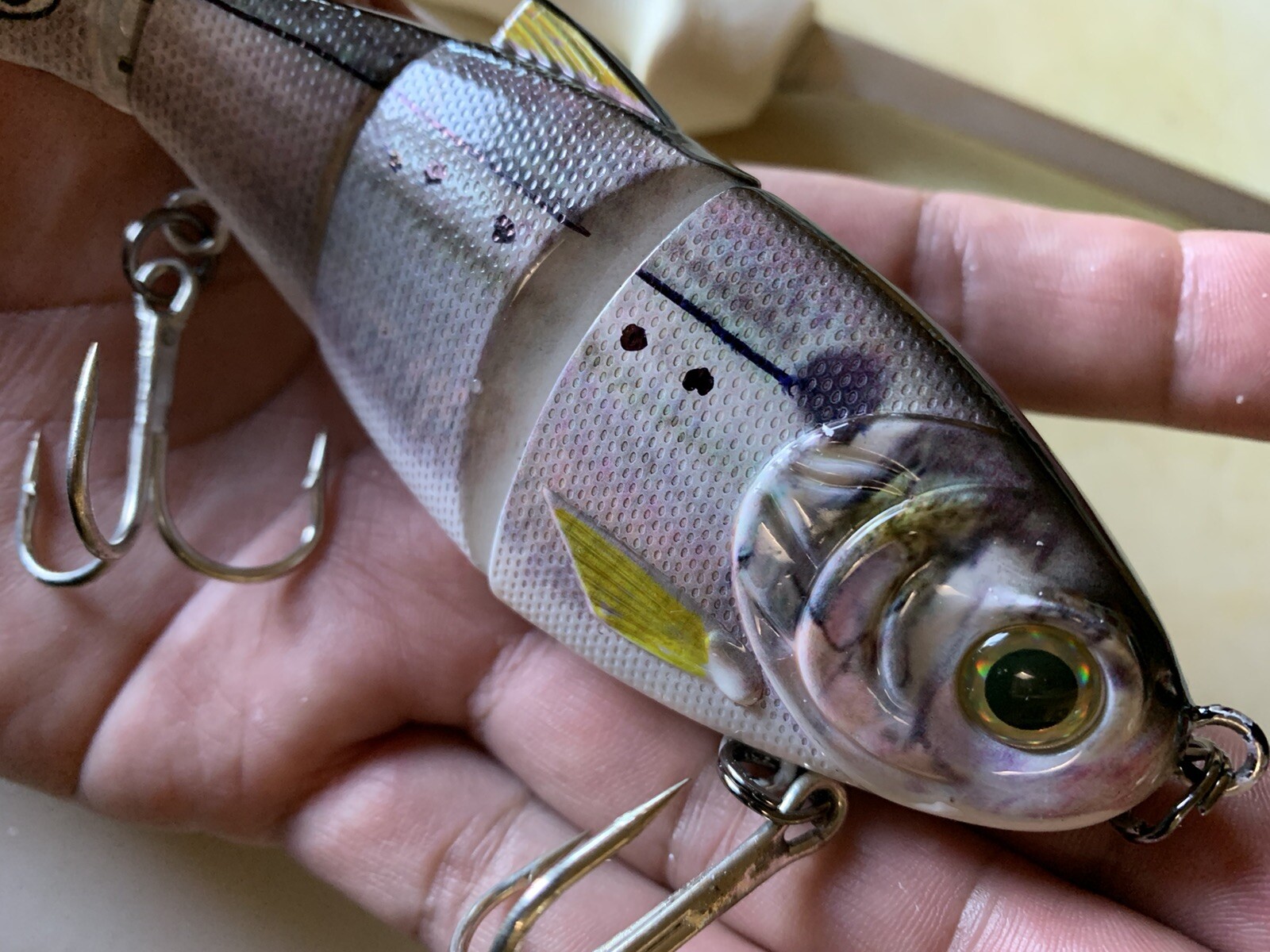 Pogie Lure SHAD Menhaden 2.30 oz. Orig. OC Swimbait White Bait 🔥BASS/Striper